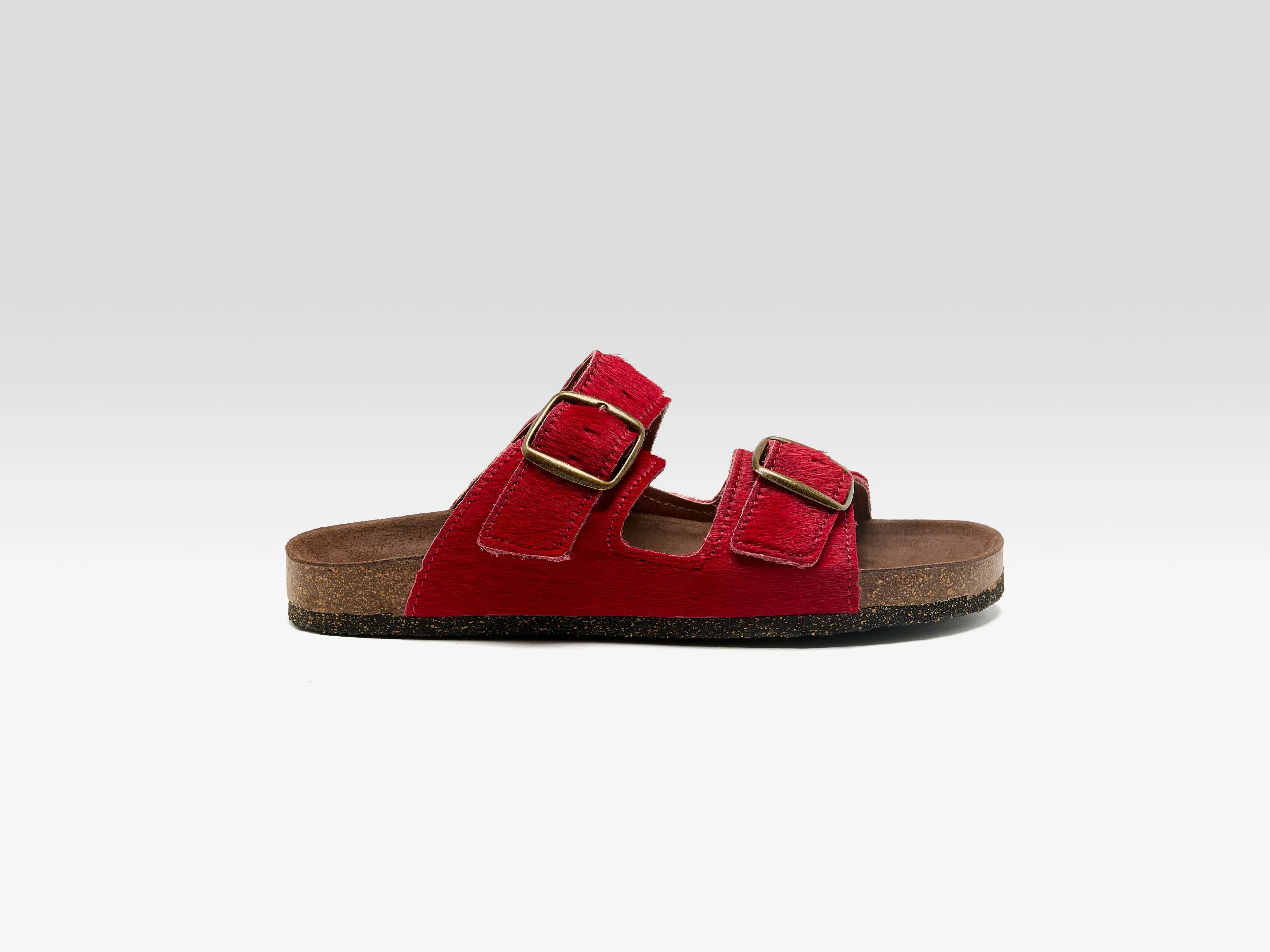 Red Ponyhair Sandals (261 / W / RED) sold by Bellrose