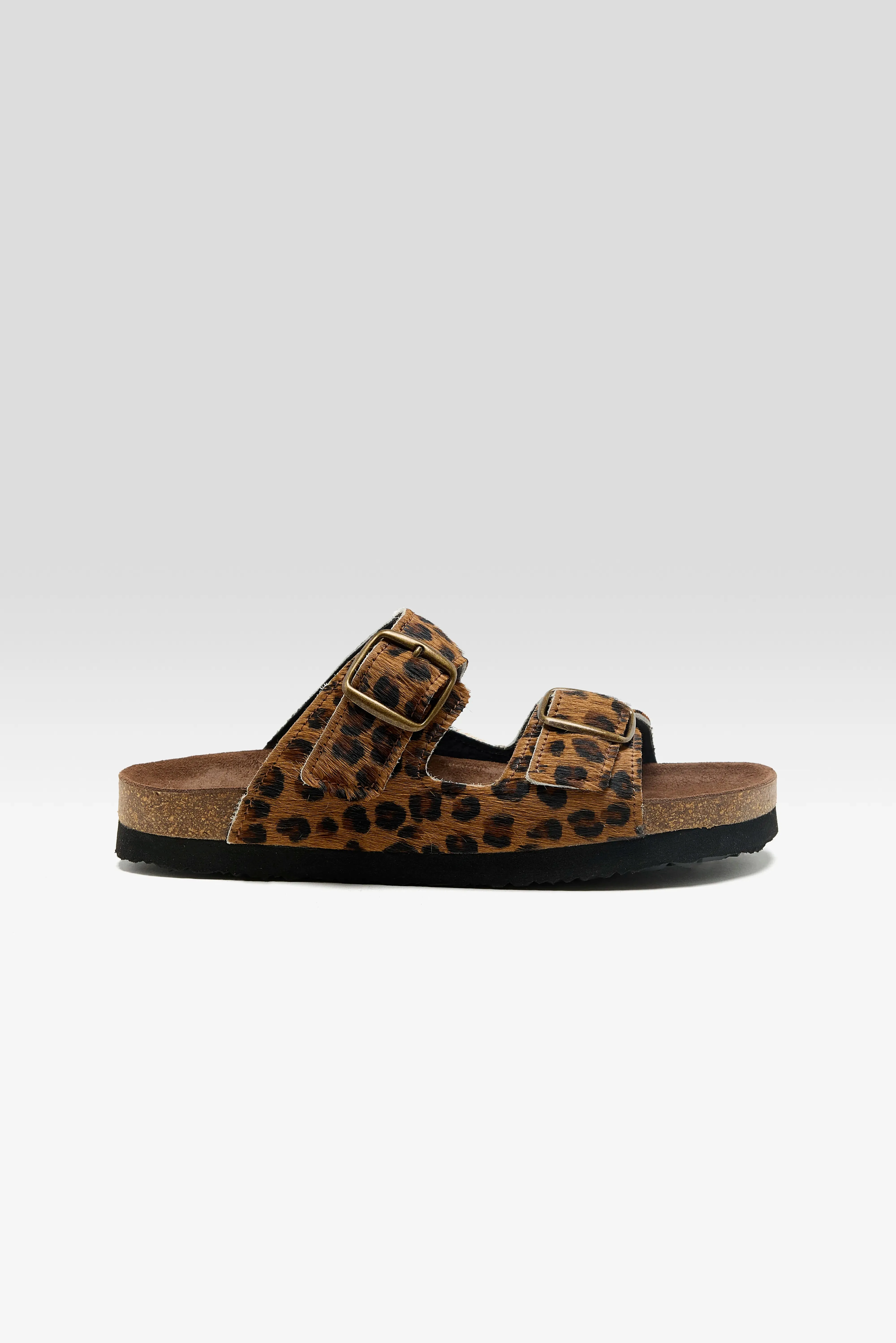 Leopard Ponyhair Sandals (261 / W / BROWN) sold by Bellrose product image thumbnail 2