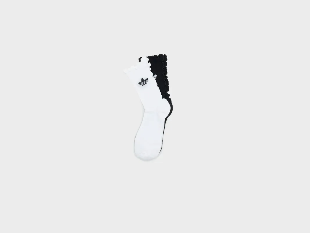 Ruffle Socks for Women  (261 / W / BLACK/WHITE) made by Adidas