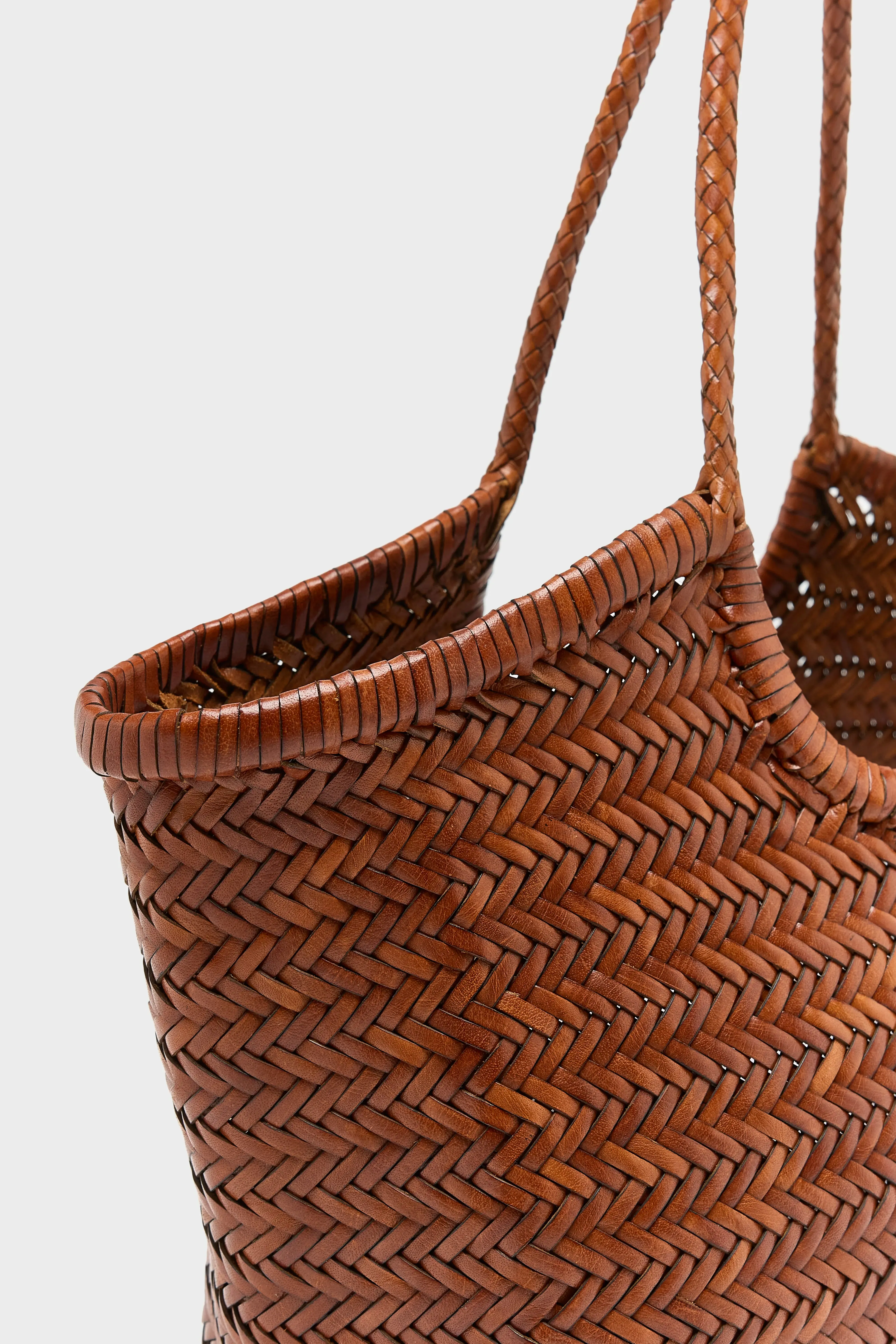 Nantucket Big Woven Leather Bag (261 / W / DARK BROWN) sold by Bellrose product image thumbnail 4