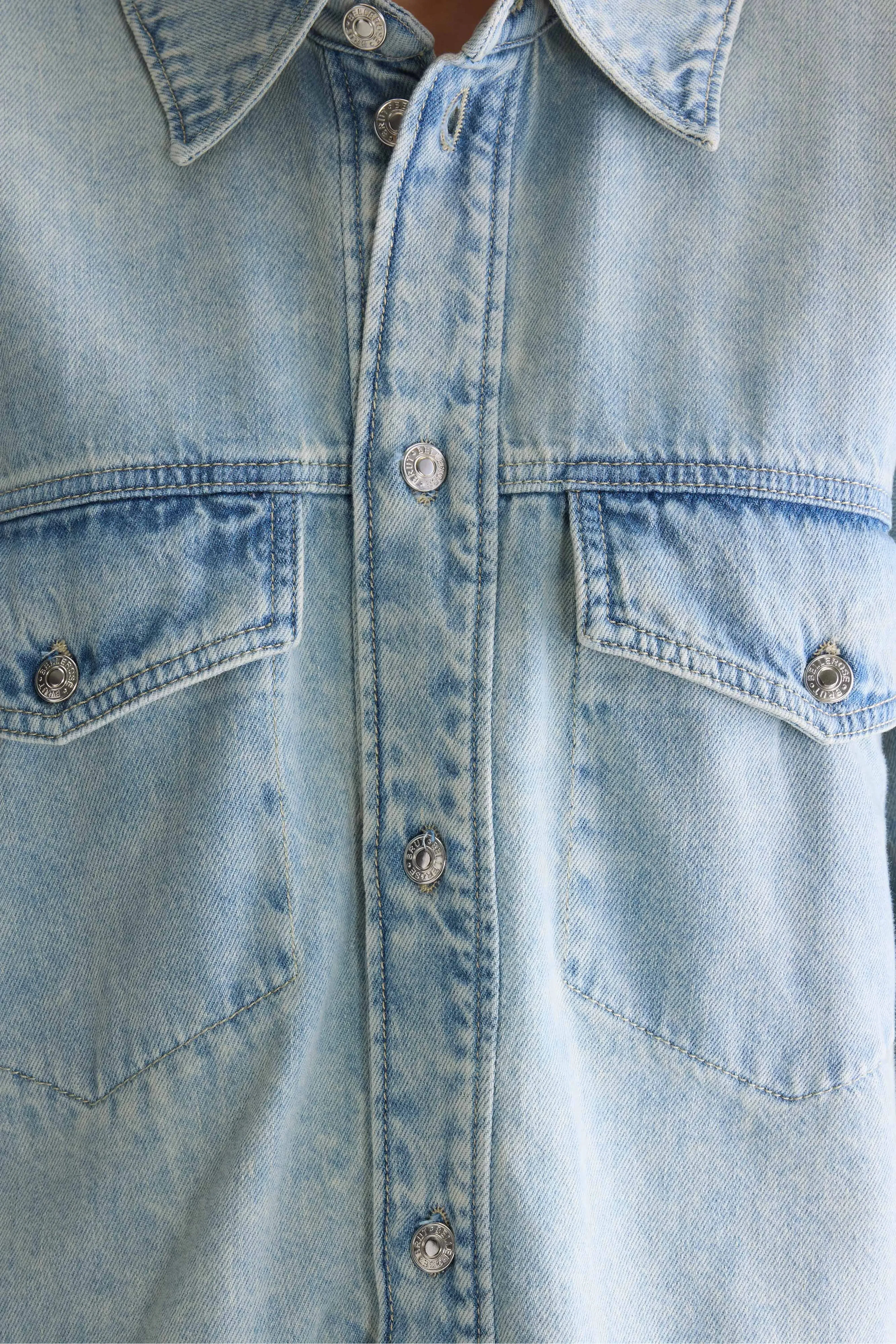 Pery denim overshirt (261 / W / LT BLUE BLEACH) sold by Bellrose product image thumbnail 5