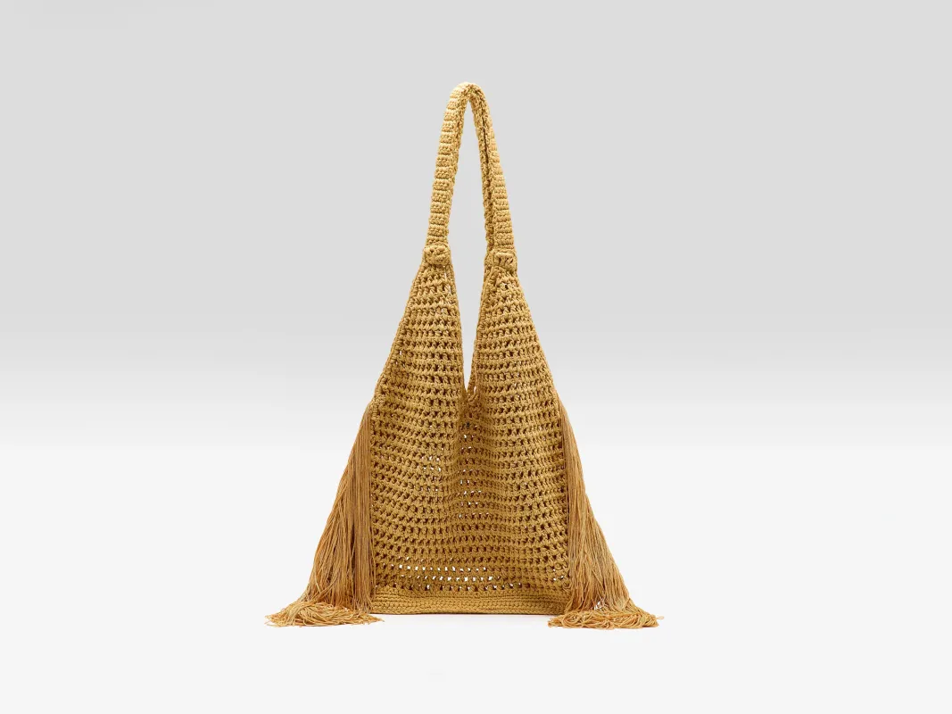 Inga crochet handbag (261 / W / RAFIA) made by Bellerose