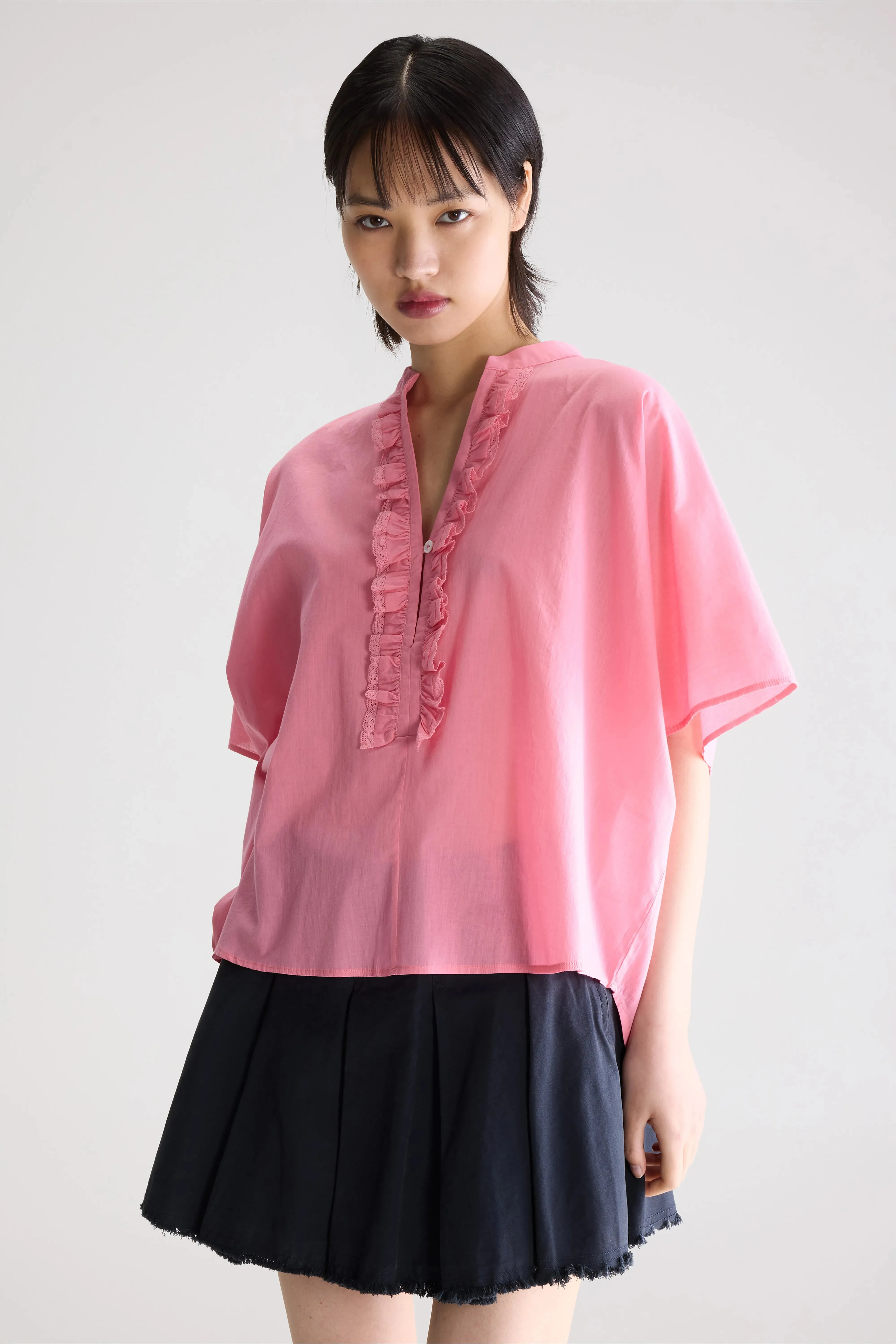 Dahlia ruffled blouse (261 / W / GERANIUM) sold by Bellrose product image thumbnail 2