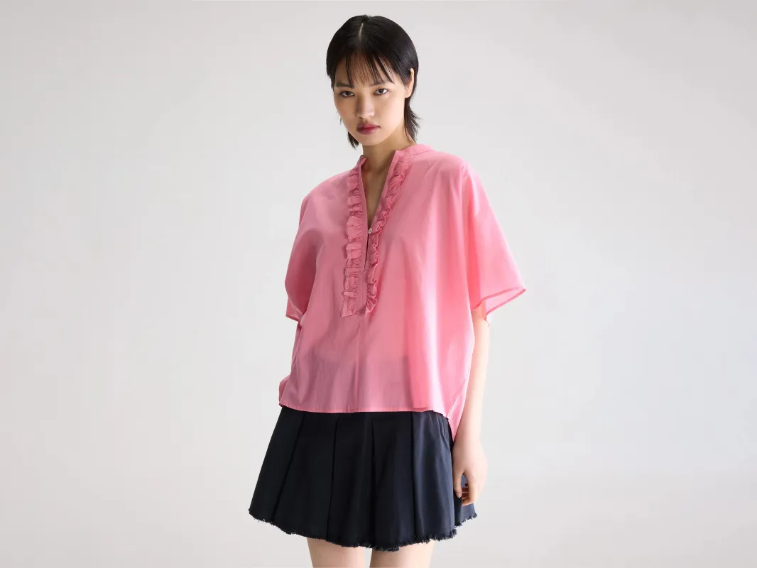 Dahlia ruffled blouse (261 / W / GERANIUM) made by Bellerose