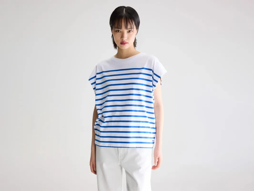 Vice sleeveless t-shirt (261 / W / STRIPE A) sold by Bellrose