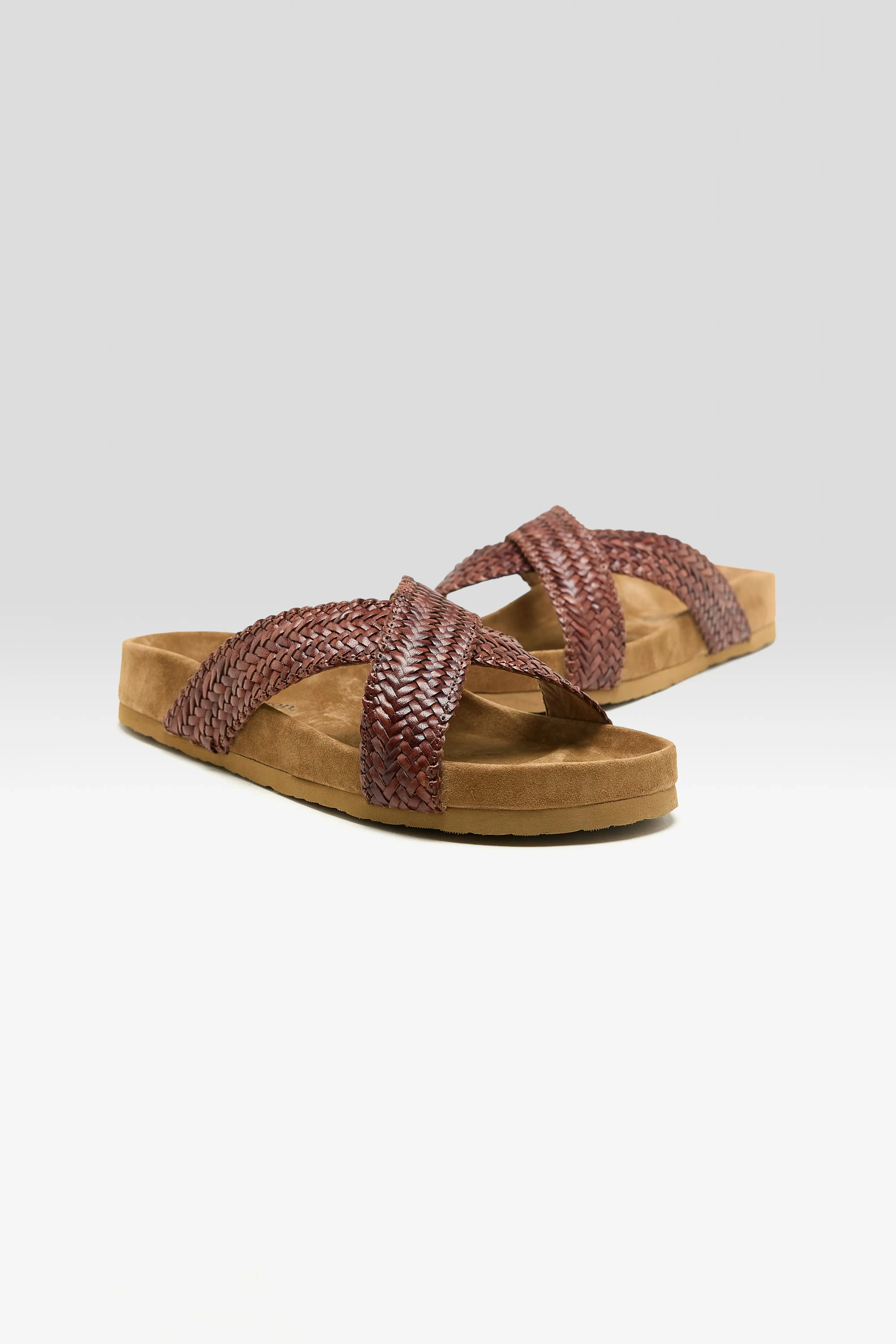 Handwoven Leather Sandals (261 / W / DARK BROWN) sold by Bellrose product image thumbnail 3