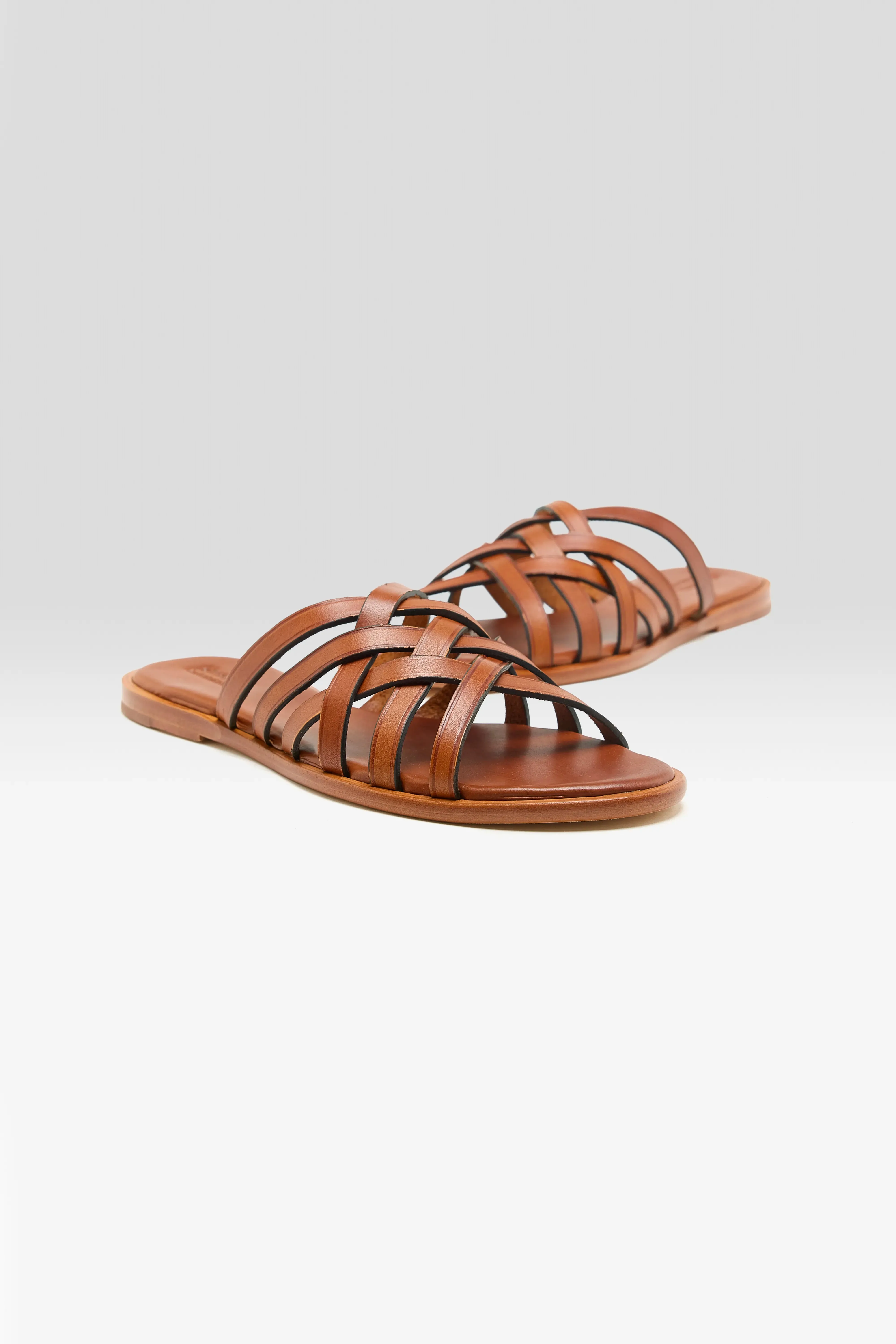 Cross Leather Sandals (261 / W / BROWN) sold by Bellrose product image thumbnail 3