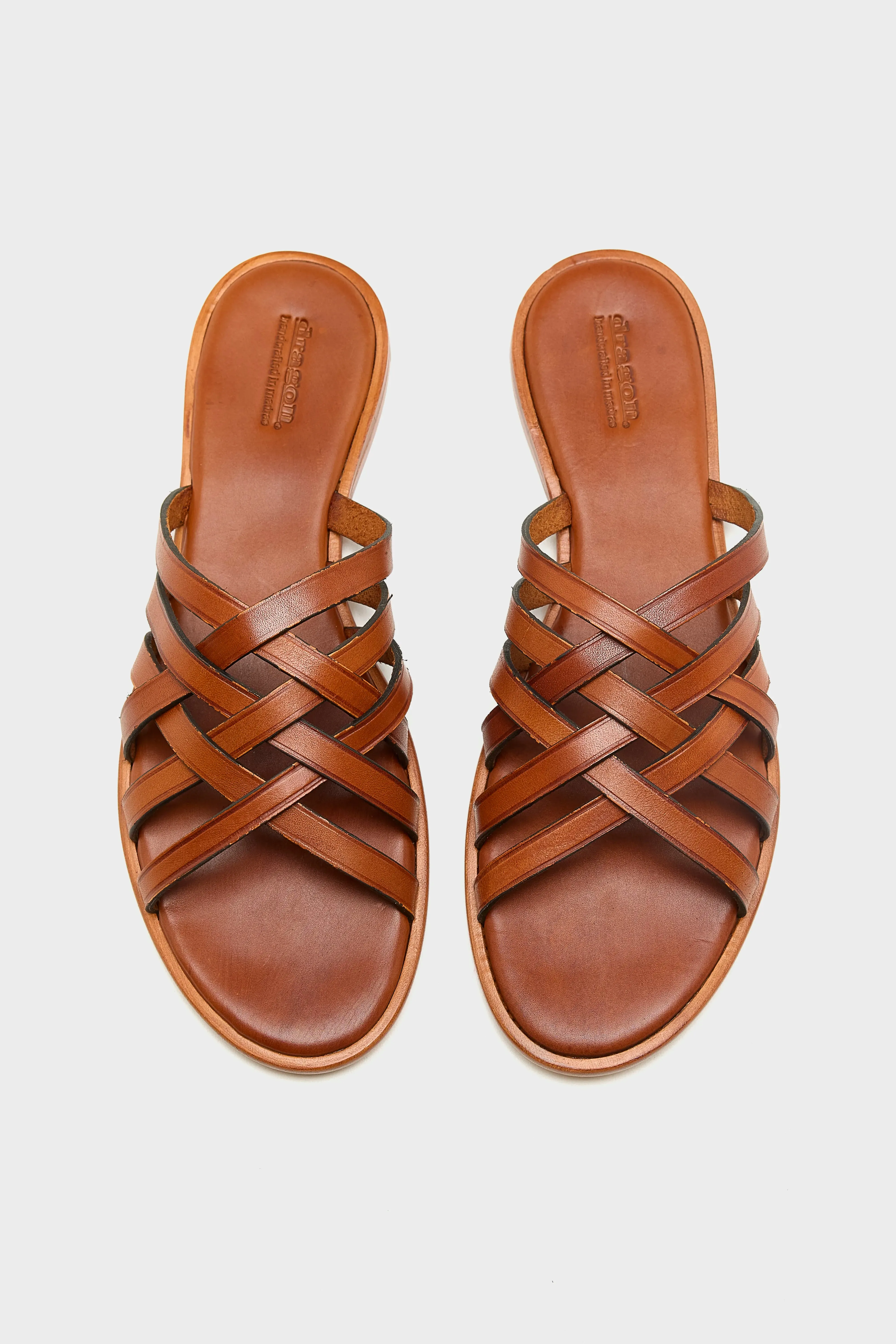 Cross Leather Sandals (261 / W / BROWN) sold by Bellrose product image thumbnail 4