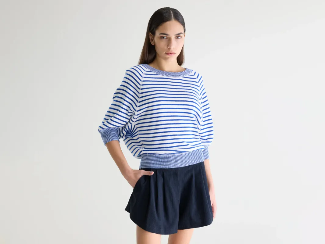 Anglet crewneck sweater (252 / W / STRIPE A) made by Bellerose