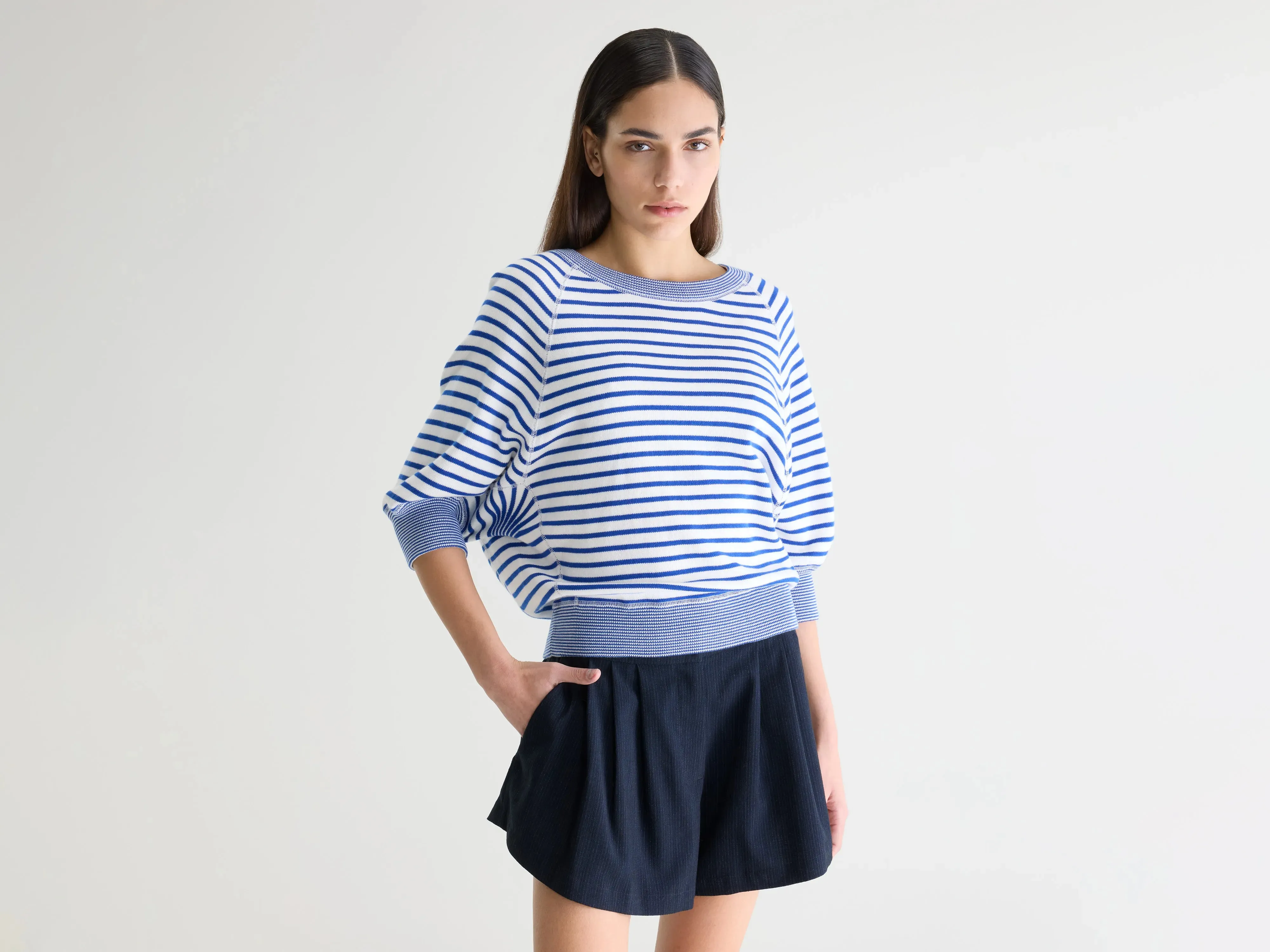 Anglet crewneck sweater (252 / W / STRIPE A) sold by Bellrose