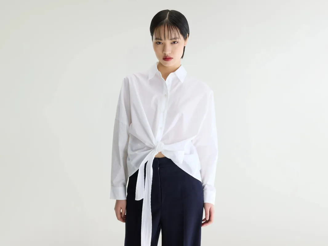 Candice popline shirt (262 / W / WHITE) made by Bellerose