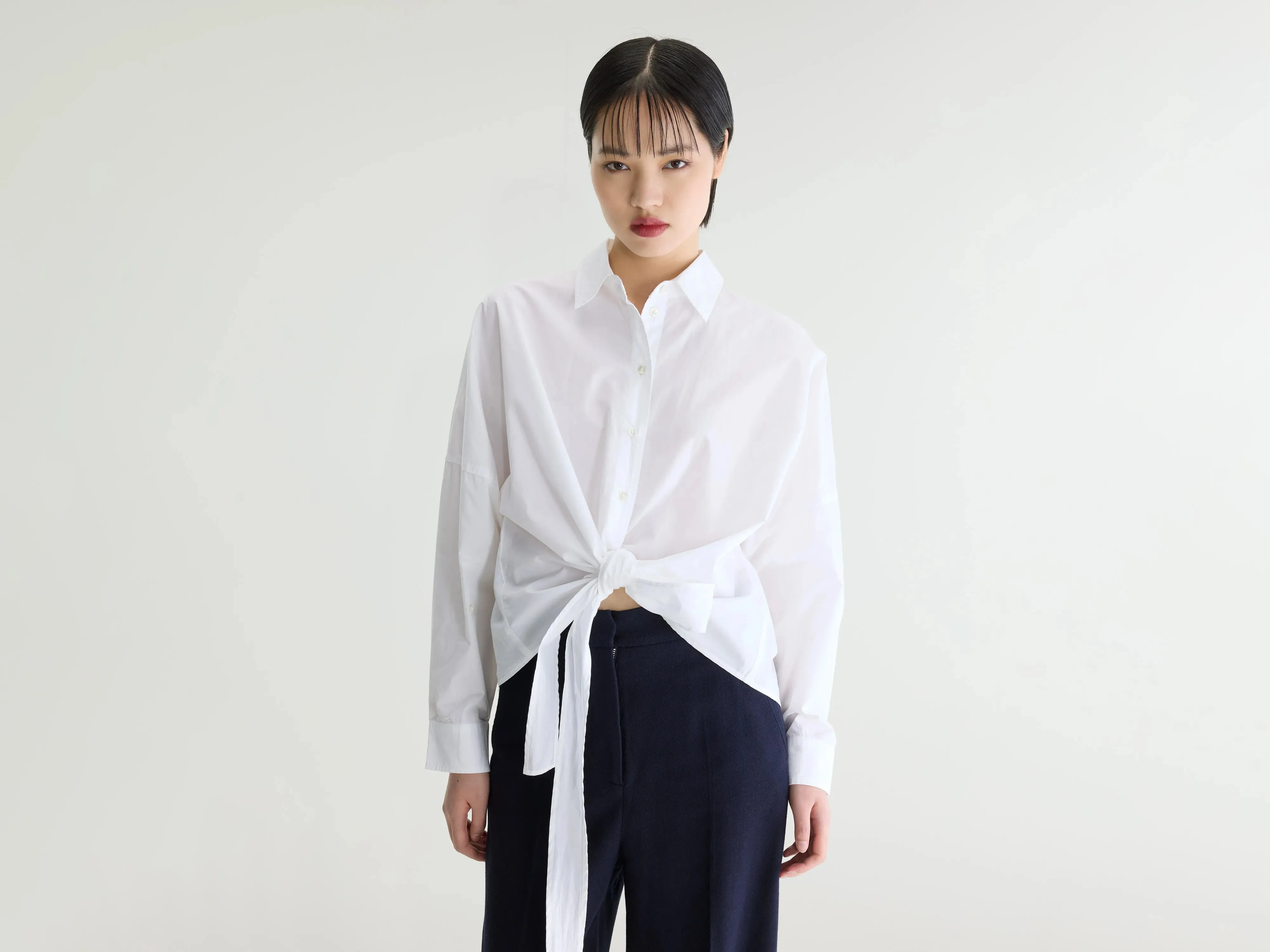 Candice popline shirt (262 / W / WHITE) sold by Bellrose