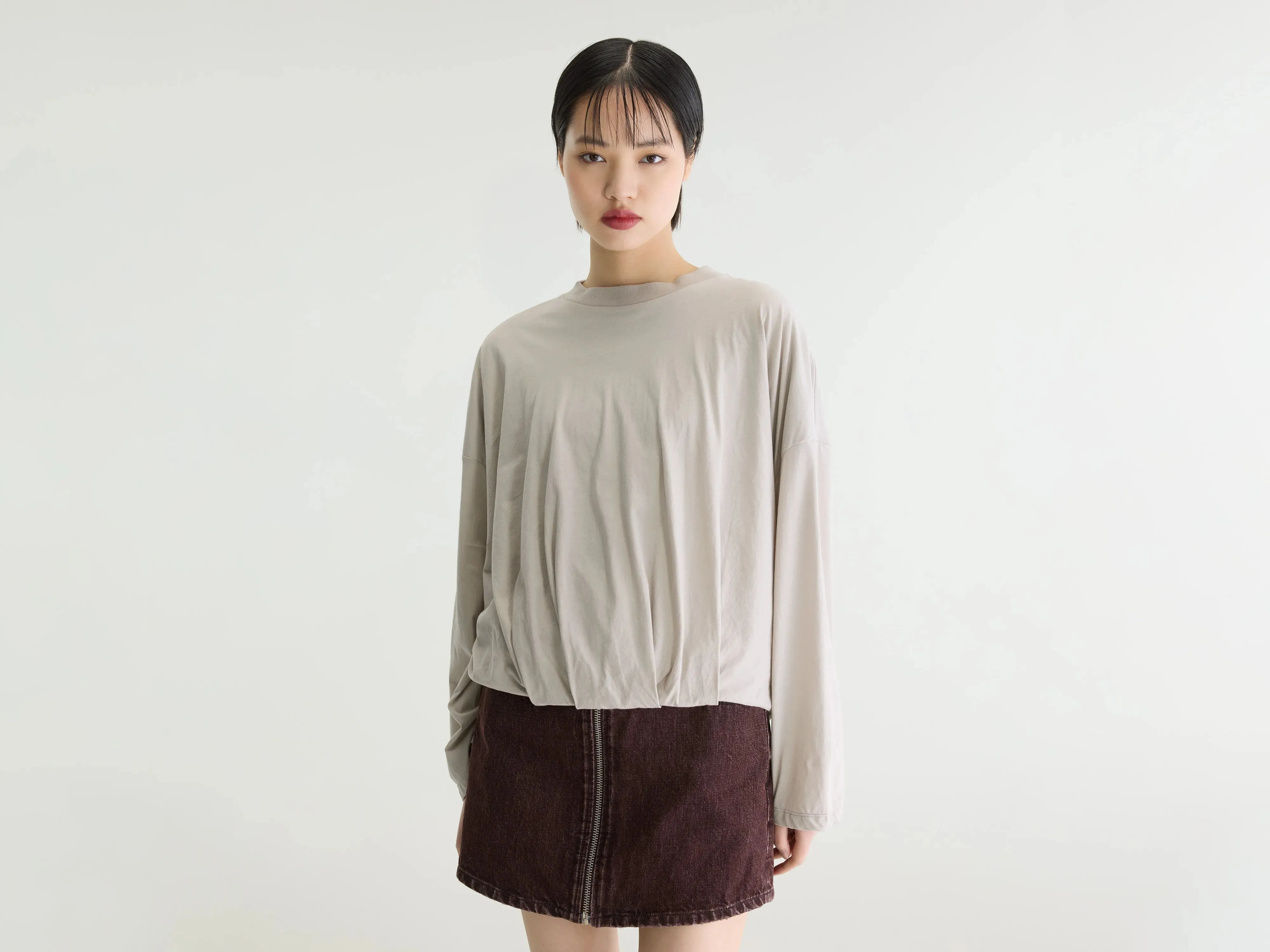 Flames cropped long-sleeve t-shirt (262 / W / NICKEL) sold by Bellrose