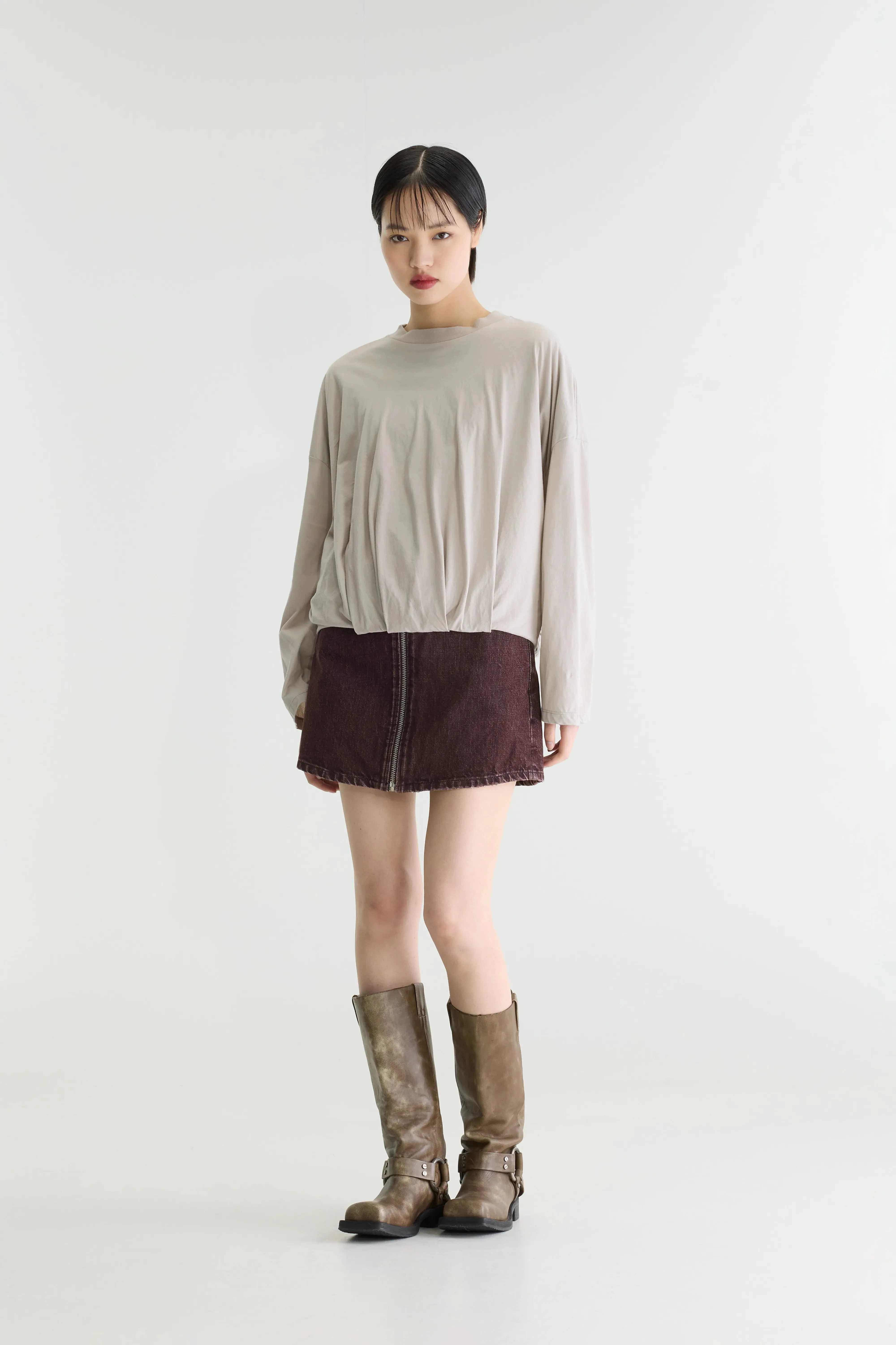 Flames cropped long-sleeve t-shirt (262 / W / NICKEL) sold by Bellrose product image thumbnail 3