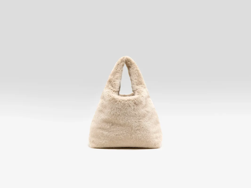 Helga faux-fur handbag (262 / W / STONE) made by Bellerose