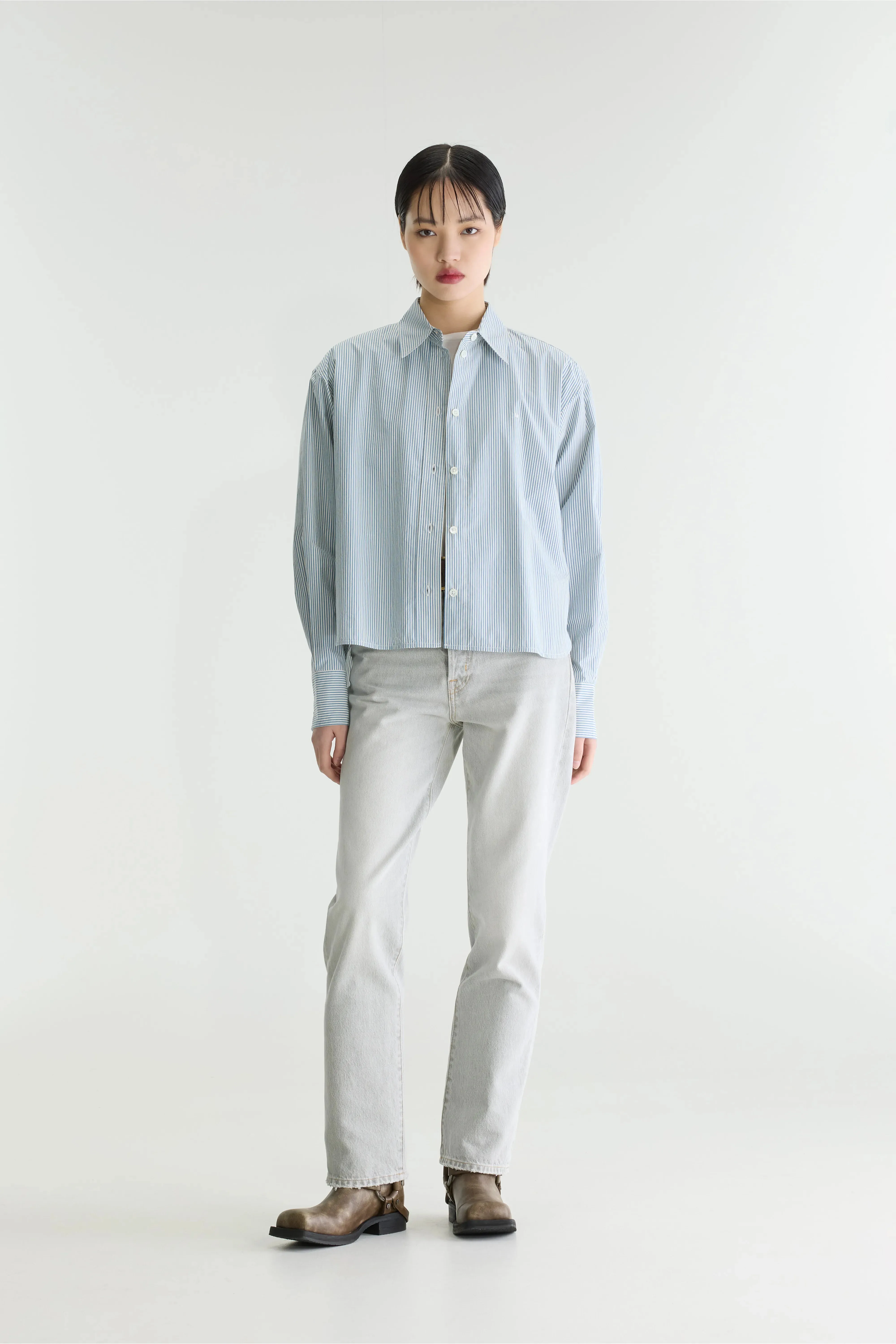 Jullia striped poplin shirt (262 / W / STRIPE A) sold by Bellrose product image thumbnail 3