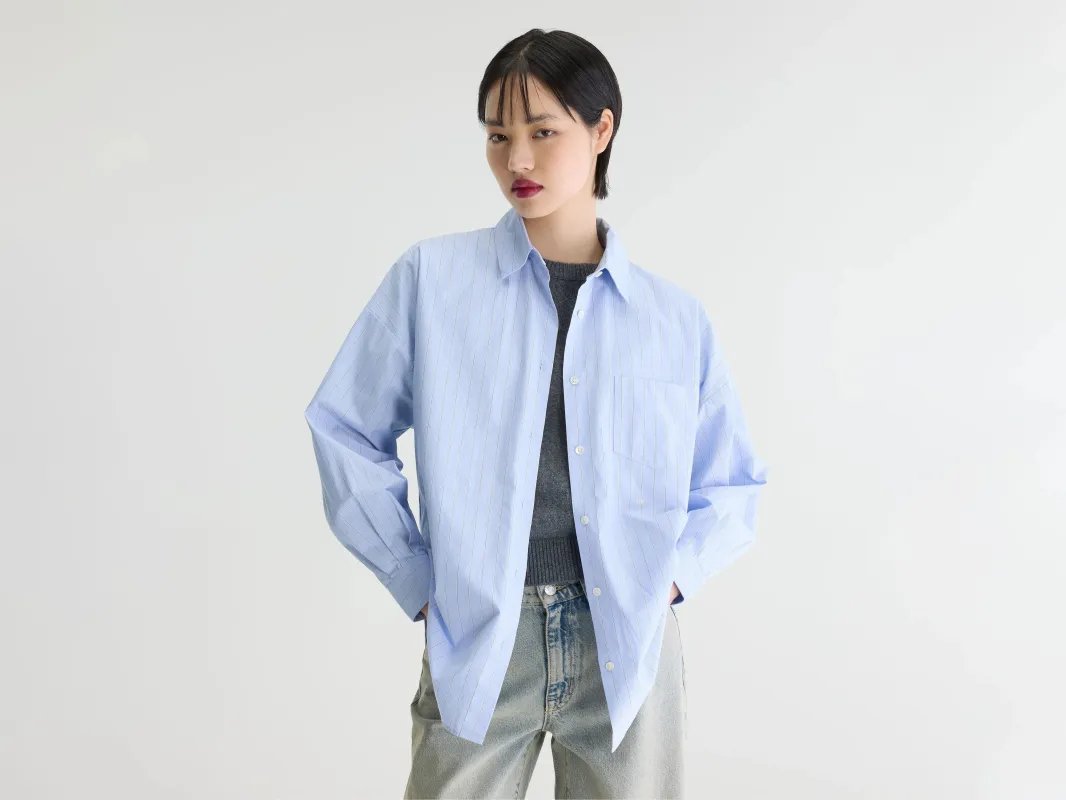 Giorgia striped poplin shirt (262 / W / STRIPE A) made by Bellerose