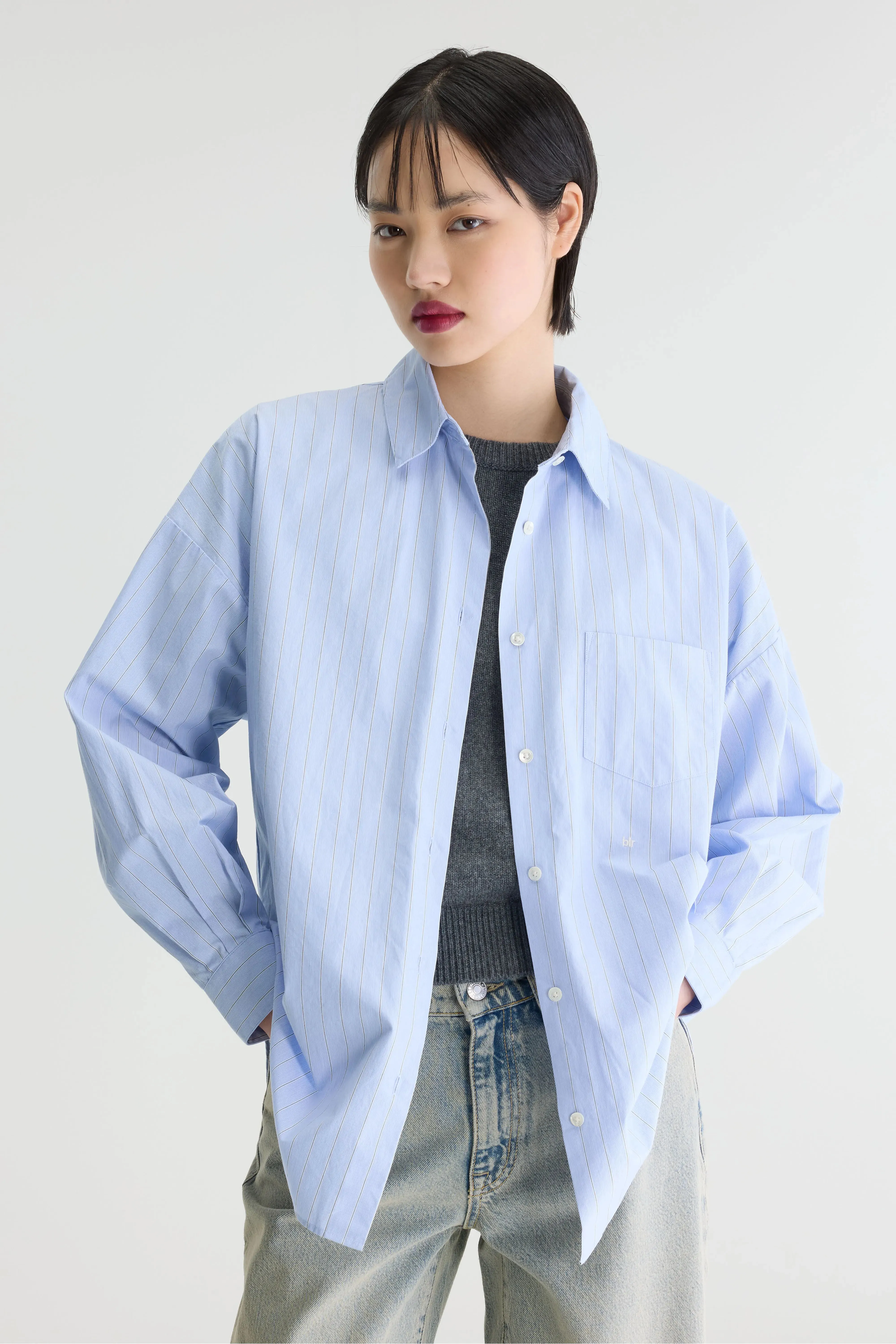 Giorgia striped poplin shirt (262 / W / STRIPE A) sold by Bellrose product image thumbnail 2