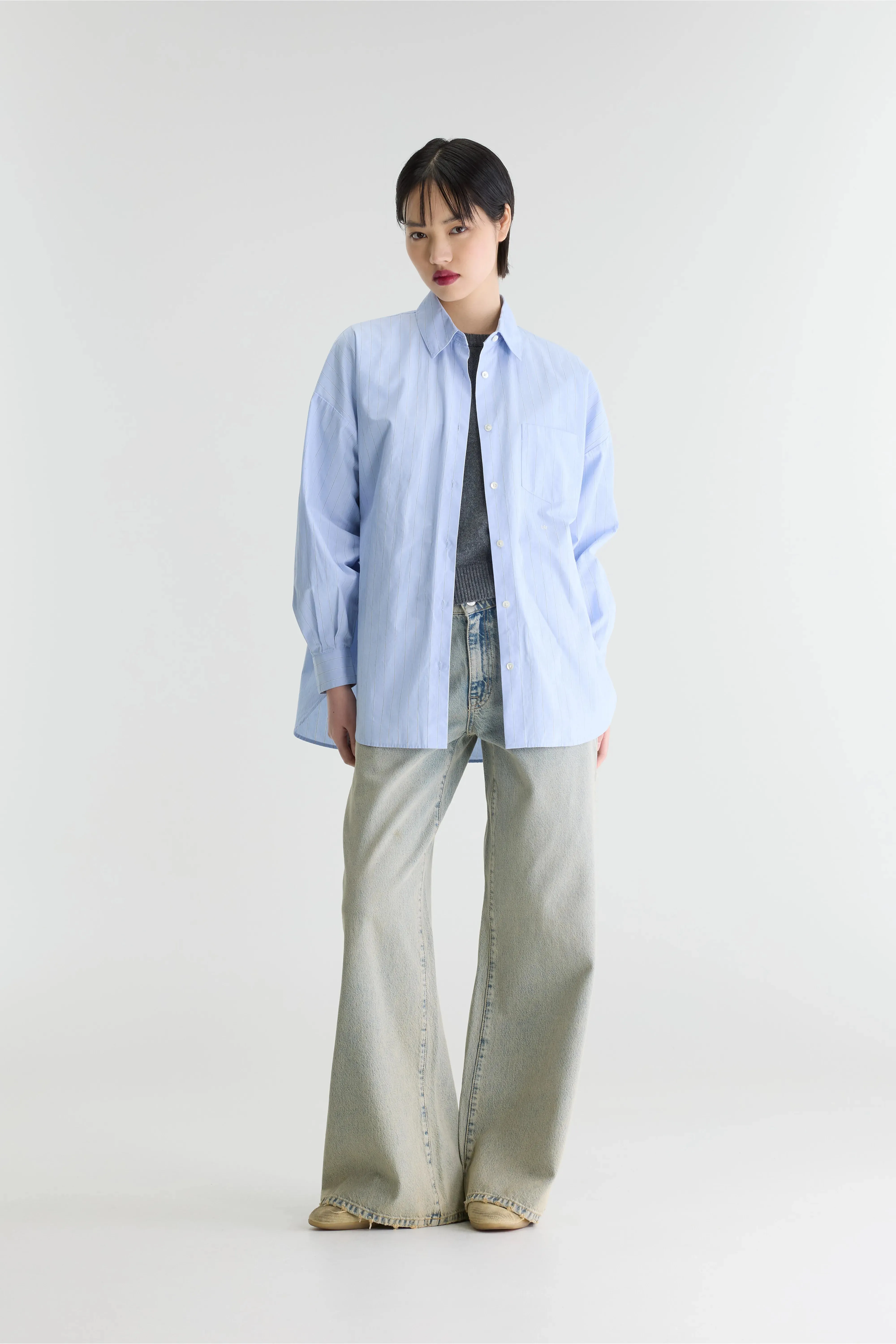 Giorgia striped poplin shirt (262 / W / STRIPE A) sold by Bellrose product image thumbnail 3