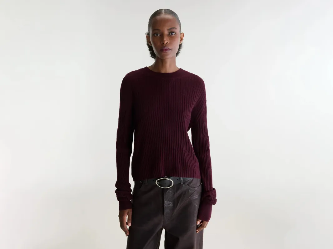 Aryrib classic sweater (262 / W / CORDOVAN) made by Bellerose