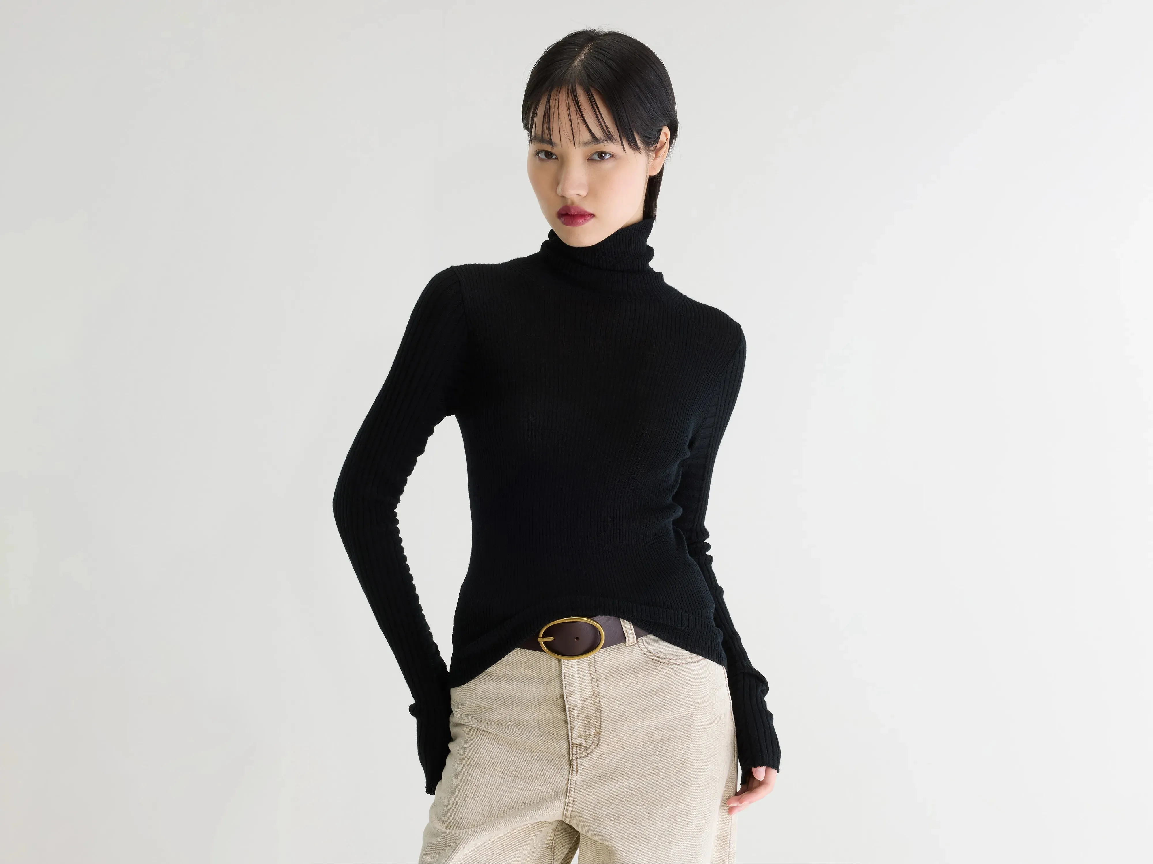 Awald slim sweater (262 / W / BLACK) sold by Bellrose