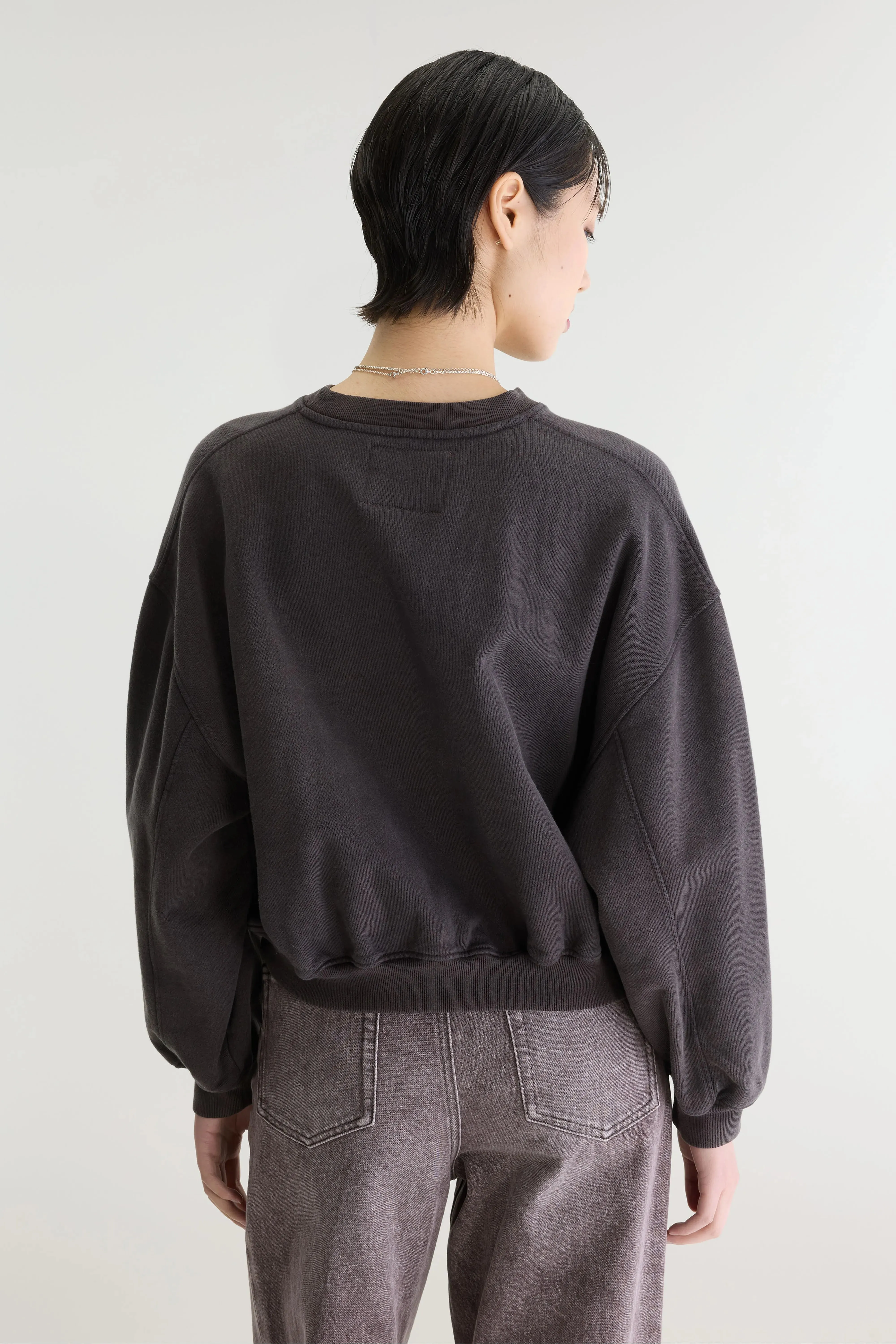 Fancy cropped crewneck sweatshirt (262 / W / DARK ROAST) sold by Bellrose product image thumbnail 4