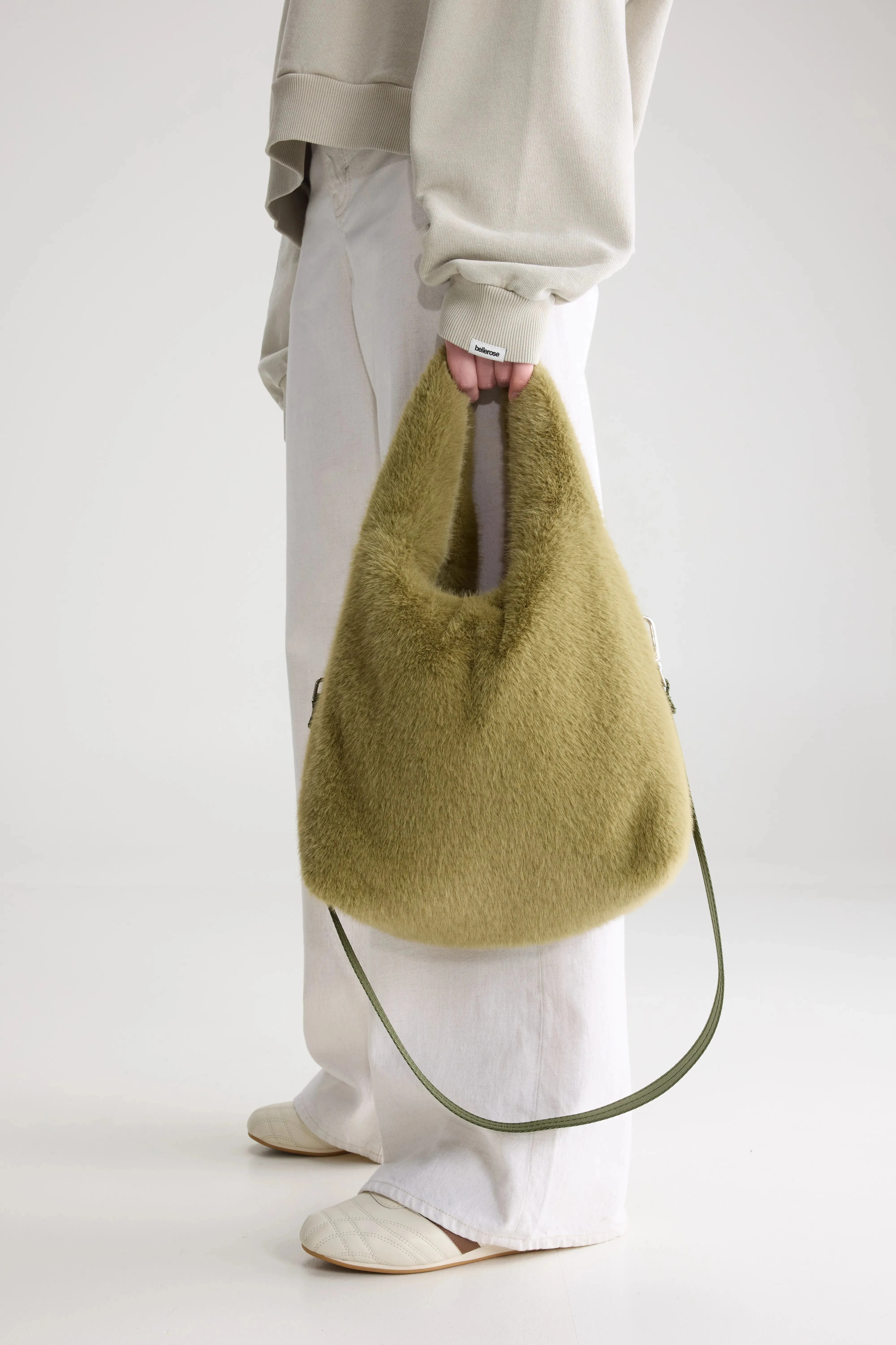 Helga faux-fur handbag (262 / W / TILLEUL) sold by Bellrose product image thumbnail 3