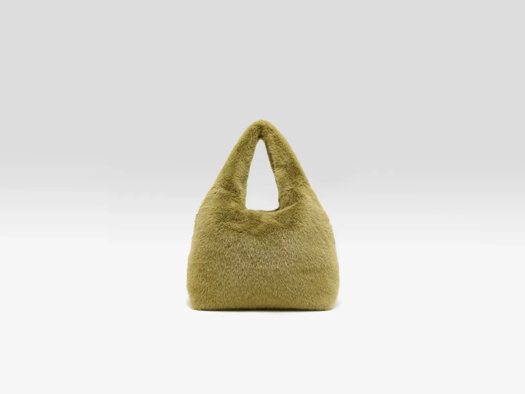 Helga faux-fur handbag (262 / W / TILLEUL) made by Bellerose
