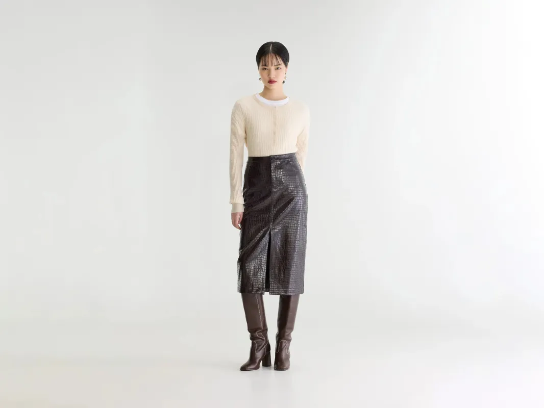 Halina midi skirt (262 / W / DARK ROAST) made by Bellerose