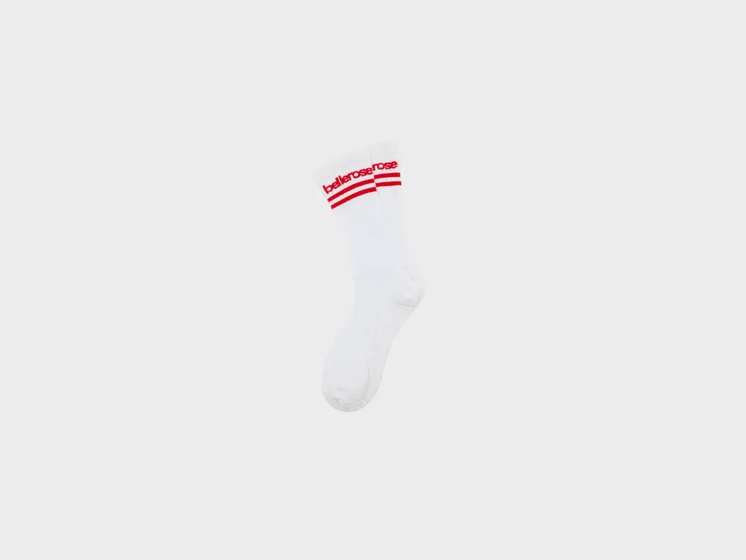 Voga Pilates crew socks (262 / W / WHITE) made by Bellerose
