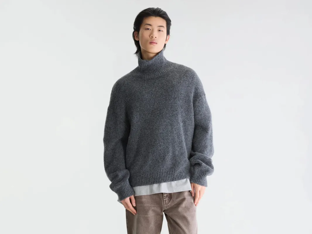 Aosme turtleneck sweater (262 / M / MID GREY) made by Bellerose