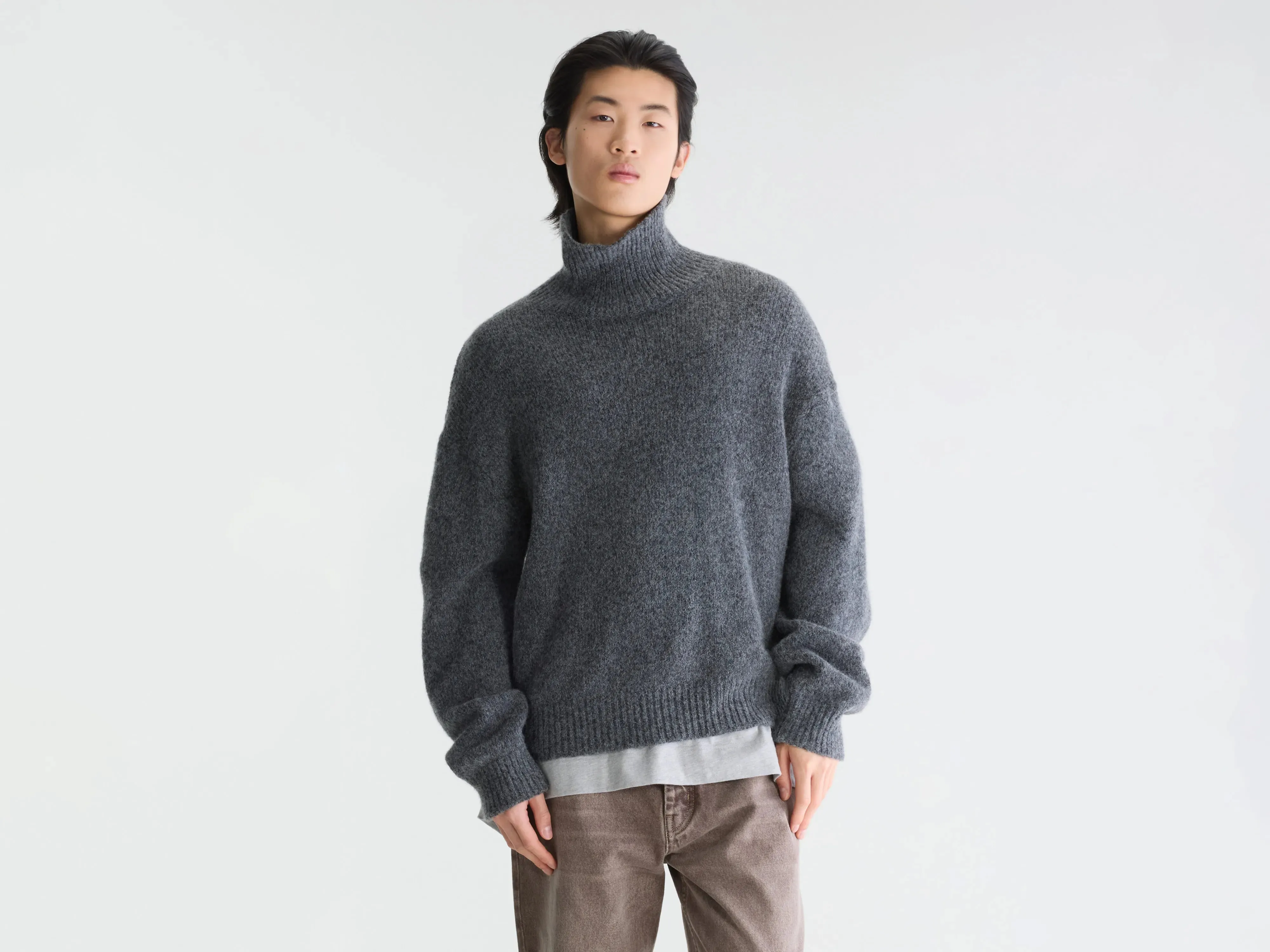 Aosme turtleneck sweater (262 / M / MID GREY) sold by Bellrose