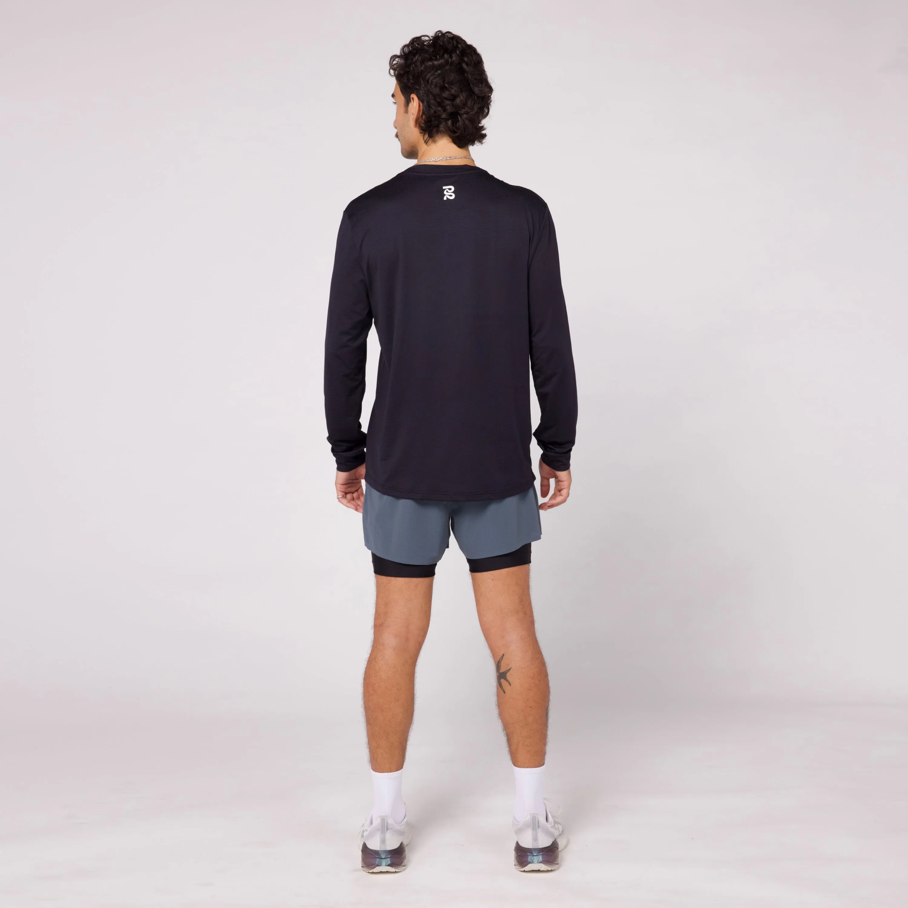 Micromesh™ Long Sleeve Performance Tee - Unisex, Black sold by Bandit Running product image thumbnail 4