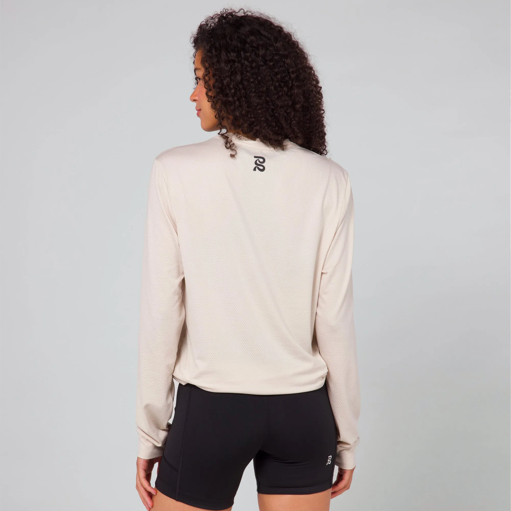Micromesh™ Long Sleeve Performance Tee - Unisex, Champagne sold by Bandit Running product image thumbnail 2