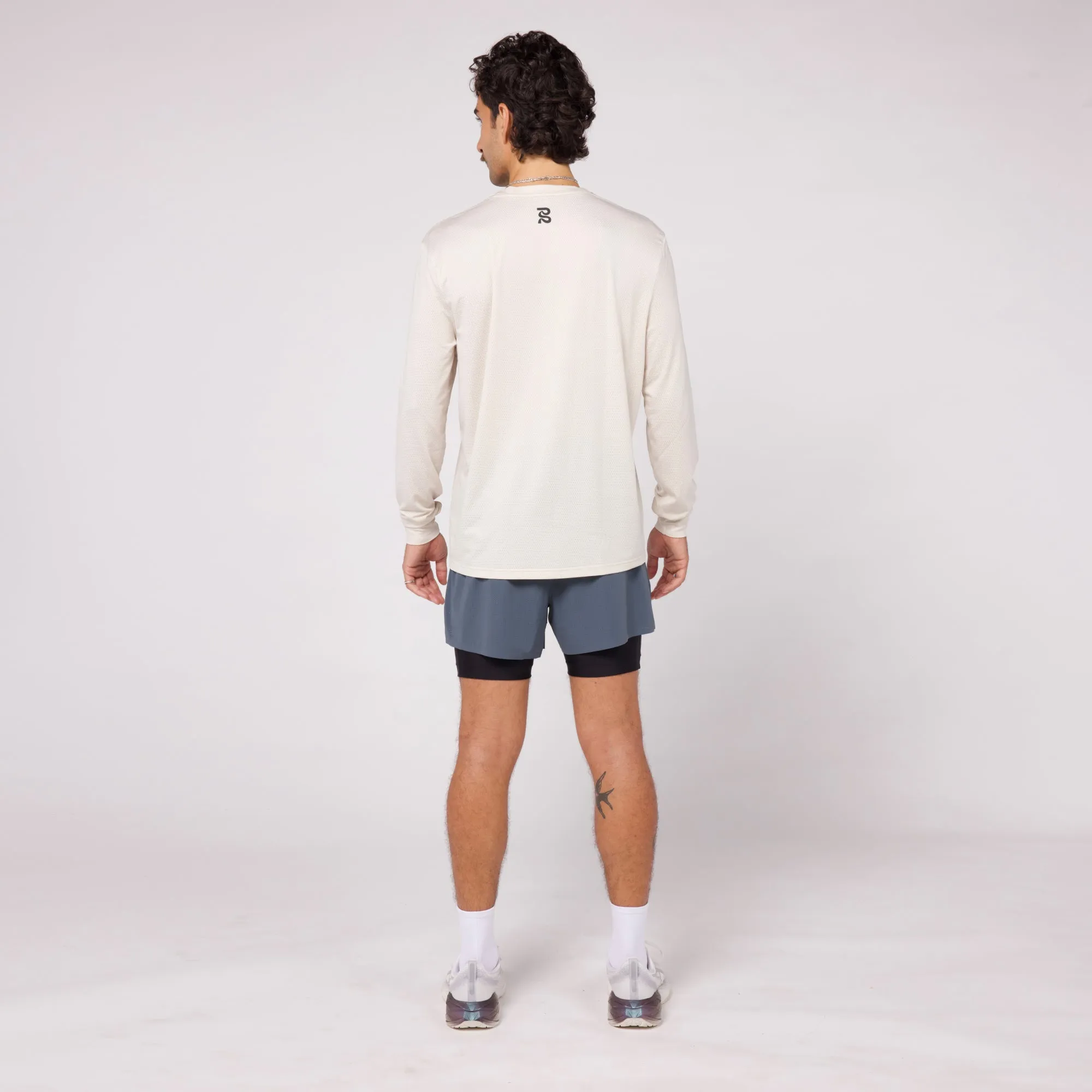 Micromesh™ Long Sleeve Performance Tee - Unisex, Champagne sold by Bandit Running product image thumbnail 4