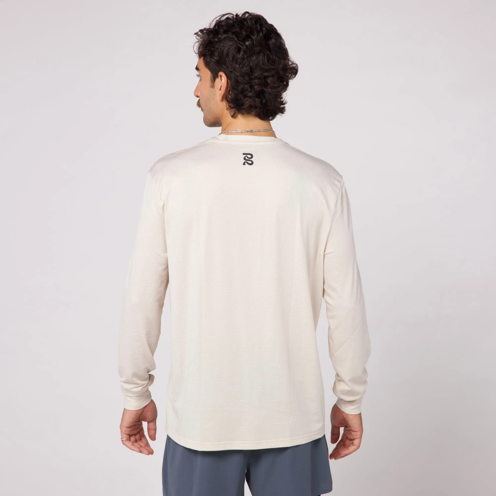 Micromesh™ Long Sleeve Performance Tee - Unisex, Champagne sold by Bandit Running product image thumbnail 2