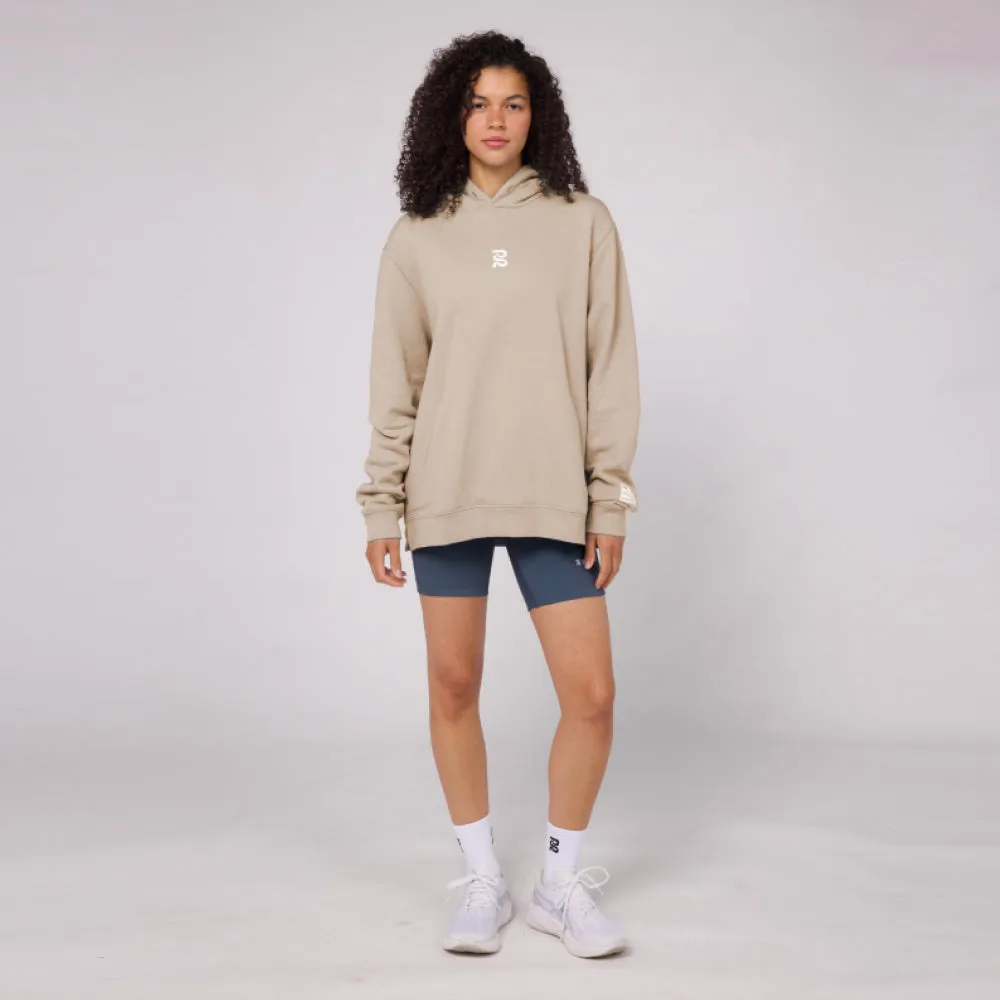 The Cotton Fleece Abstract Thinker Hoodie - Unisex, Stone sold by Bandit Running product image thumbnail 3