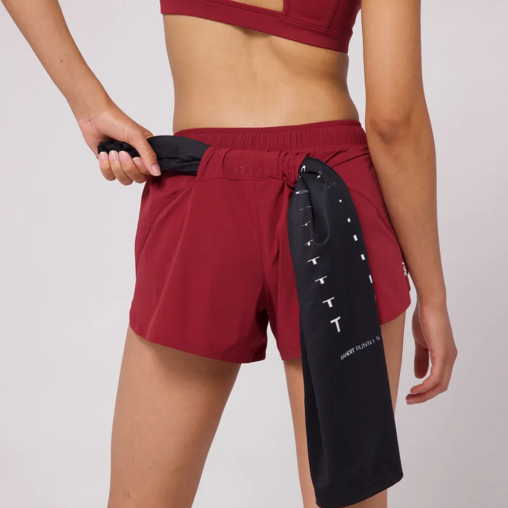 Vento™ 4" Women's Training Short - Cherry sold by Bandit Running product image thumbnail 2