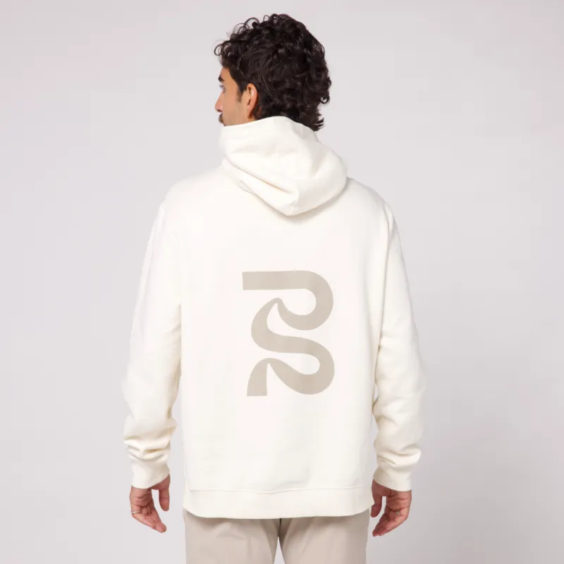 The Cotton Fleece Current Hoodie - Unisex, Cream sold by Bandit Running