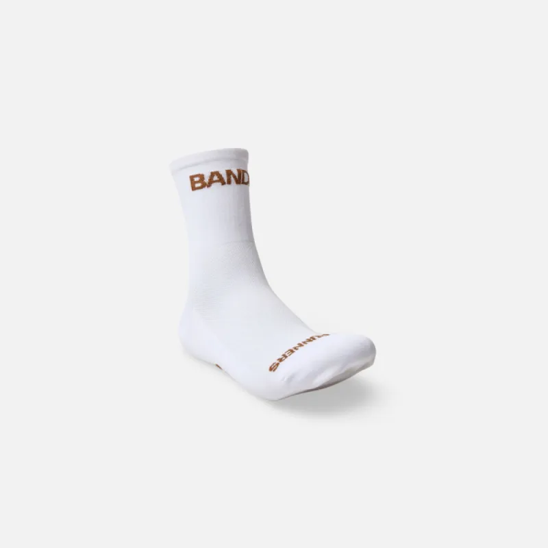Lite Run™️ Quarter Socks w/ CoolMax™ - White/Honey - 2 Pack sold by Bandit Running