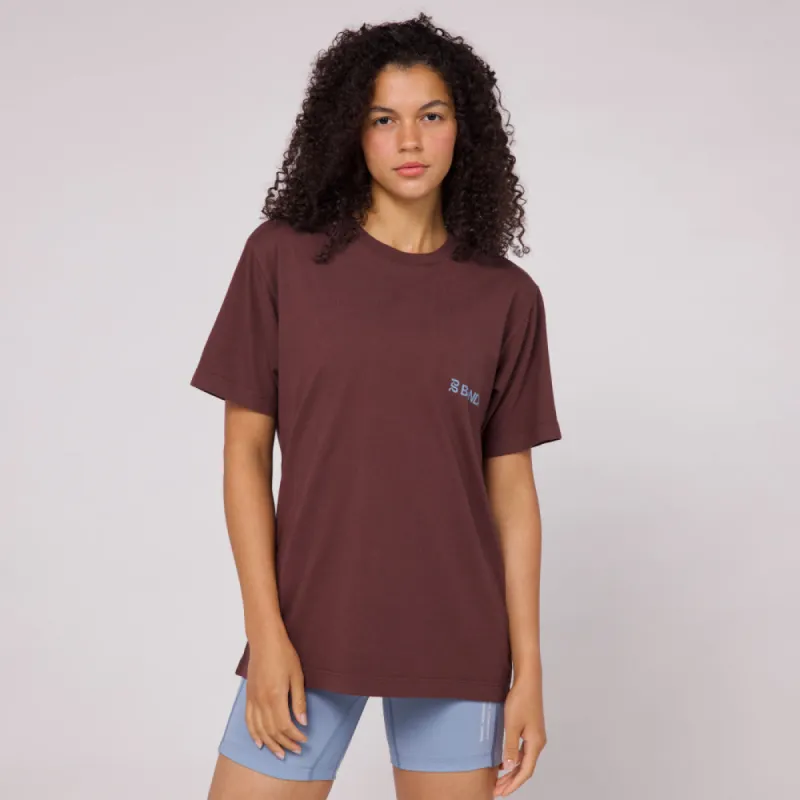 The Community Tee, Unisex - Chocolate with Smokey Blue sold by Bandit Running