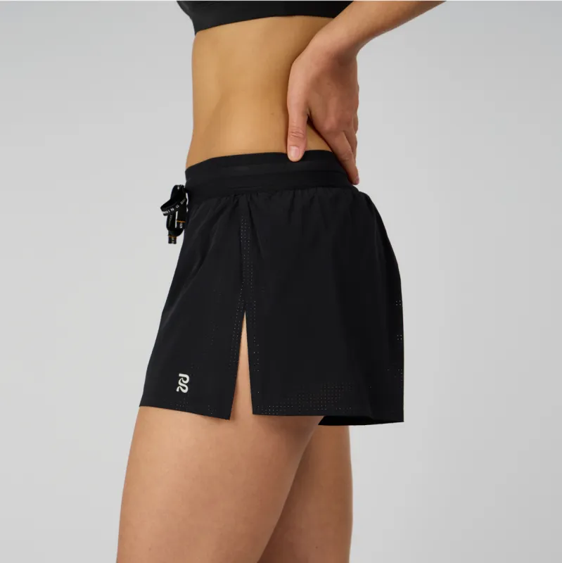Vento™ Women's 3" Split Short - Black sold by Bandit Running