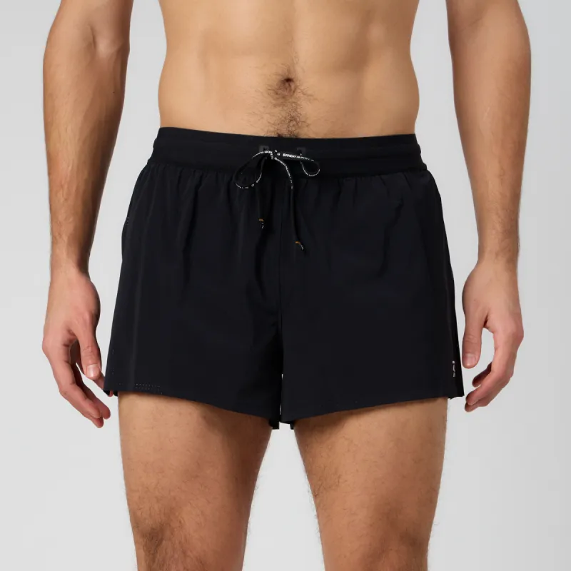 Vento™ Men's 3" Splitty Short - Black sold by Bandit Running
