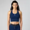Stamina™ Scoop Neck Race Crop - NY Navy sold by Bandit Running