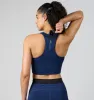Stamina™ Scoop Neck Race Crop - NY Navy sold by Bandit Running