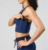 Stamina™ Scoop Neck Race Crop - NY Navy sold by Bandit Running