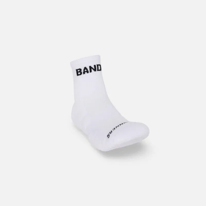 Cushion Run Quarter Socks with CoolMax™ Bundle - White + White Current sold by Bandit Running