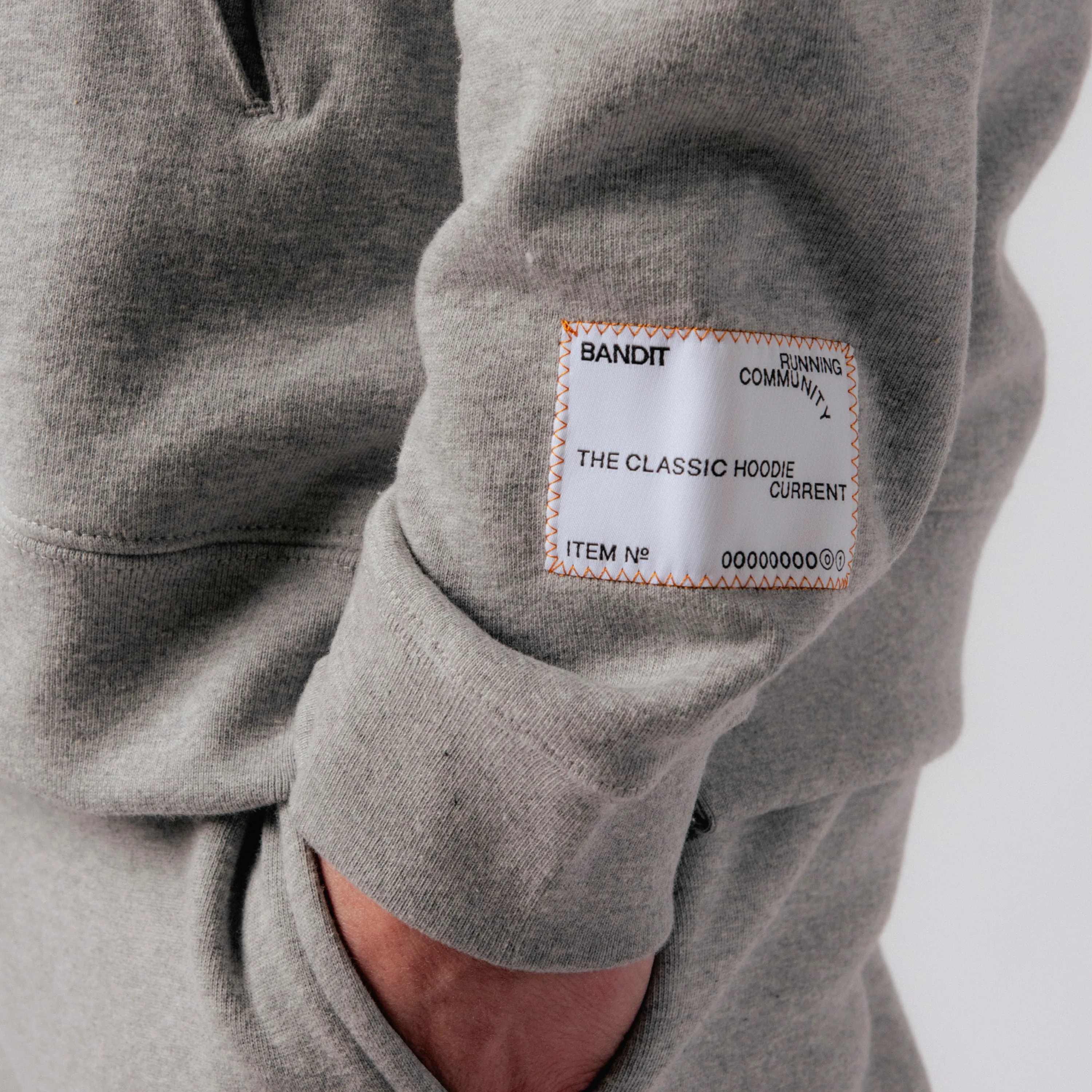 Unisex Current Hoodie - Heather Gray sold by Bandit Running product image thumbnail 3