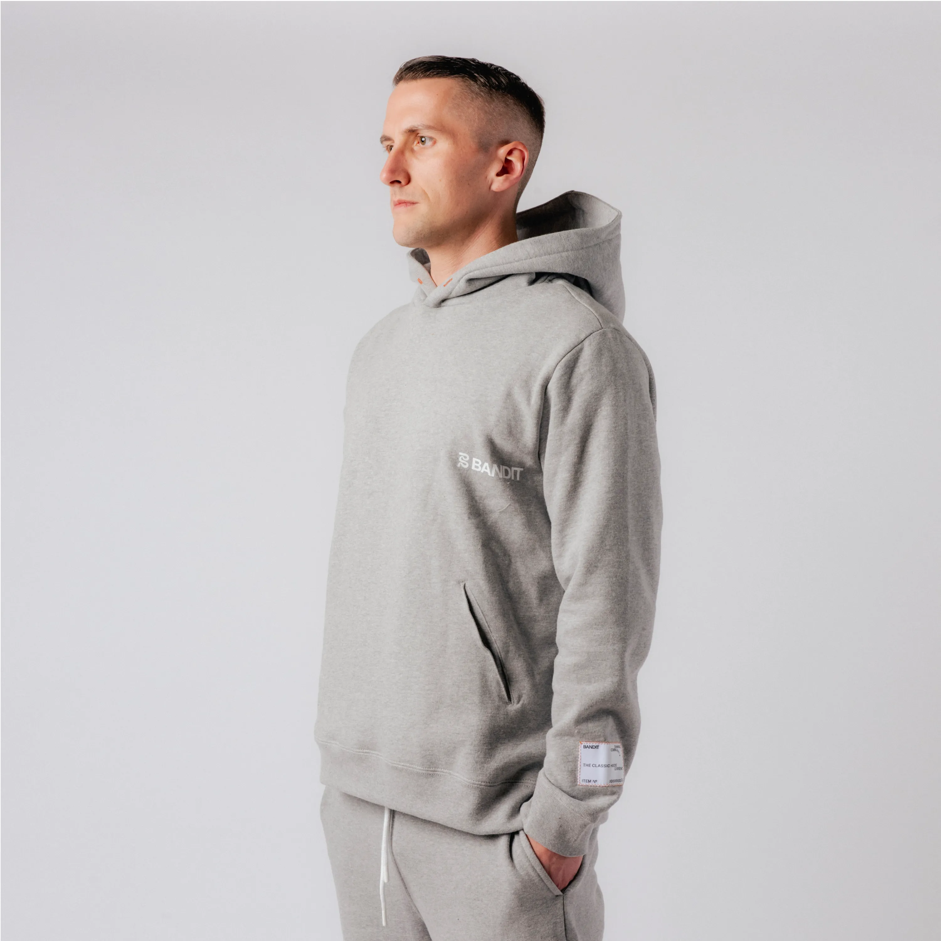 Unisex Current Hoodie - Heather Gray sold by Bandit Running product image thumbnail 5