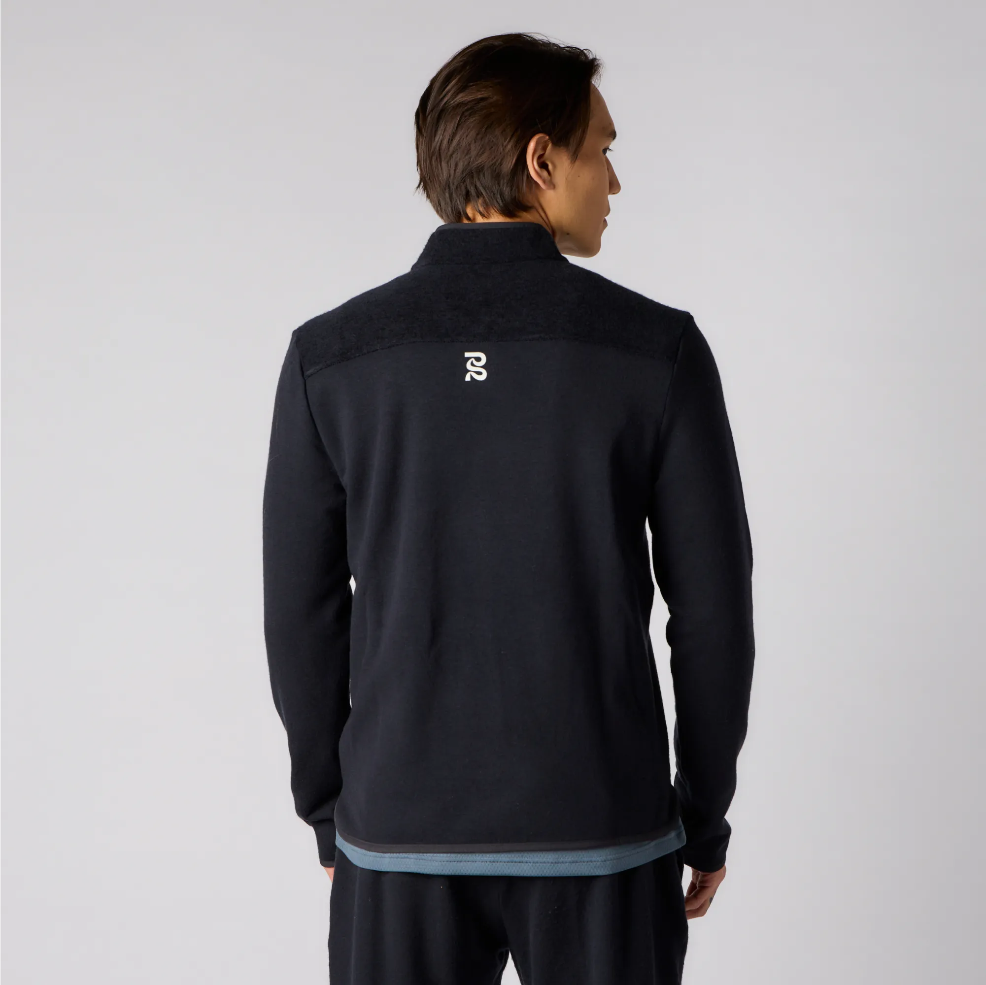 Wool Terry Quarter Zip Pullover - Men's, Black sold by Bandit Running product image thumbnail 2